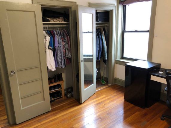 Three roommates looking for one roommate to move into our spacious 4-bedroom Midtown East 2-floor duplex apartment. One private bedroom available. Unusually large bedroom for the price point and neighborhood. Furniture available for free if needed.
About the apartment: Located in Midtown East on a quiet and elegant block near the UN. Five-minute walk to 51st/53rd 6/E/V trains and 10-minute walk to Grand Central. Our apartment is a walk-up spacious 2-floor (4th and 5th floor) duplex that includes great hardwood floors, fully appointed kitchen (including dishwasher and fridge), furnished living room, 1.5 bathrooms, and four bedrooms with excellent natural lighting. Utilities are reasonable and split evenly (cable, wireless internet, electric). Dry cleaning and wash and fold laundry service is available on the first floor of the building.
About us: Like most New Yorkers, we spend a lot of our time outside our apartment, but know we have a comfortable place to come back to when we need to. We are very laid back and quiet during the week. We are all males in our late 20s/early 30s and have stable jobs. No big parties or anything at the apartment.
About you: young adult with a very stable job. Laid back, easy going, mature. We are asking for first month's rent and security deposit up front.