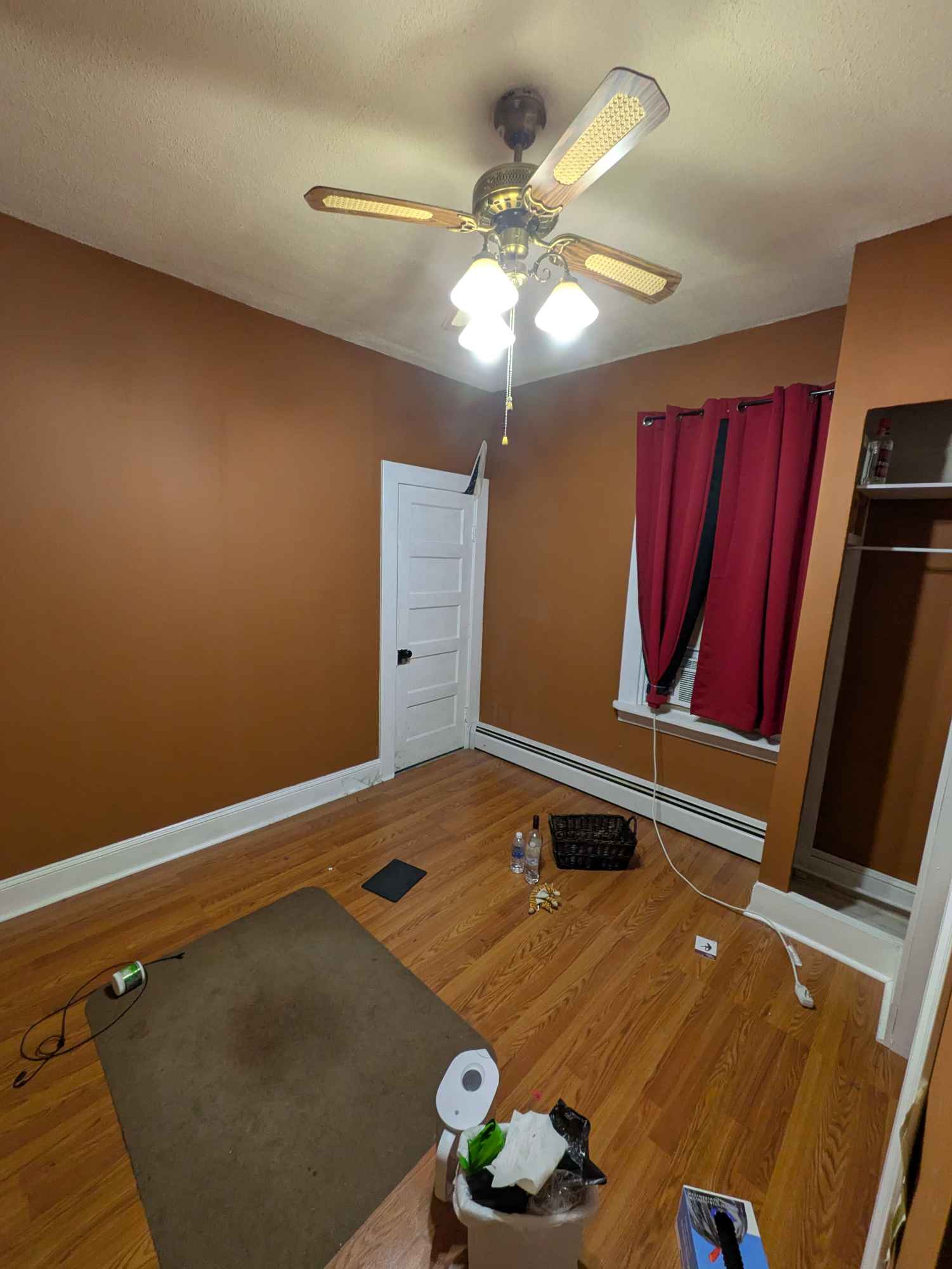 There is one bedroom available. The house is furnished, but the bedroom is not. If you would like to bring your own furniture, there might be enough room to fit it in. Storage space is available in attic and basement. There is widow unit AC and oil heat. The oil is pricey but typically only 2 or at most 3 times a year. Utilities typically run around $200 a month. Upon move-in, I would need $488 for oil already in the tank. There is driveway parking, and the house is close to Marc-Dorsey station. No cats, but I'm open to dogs.