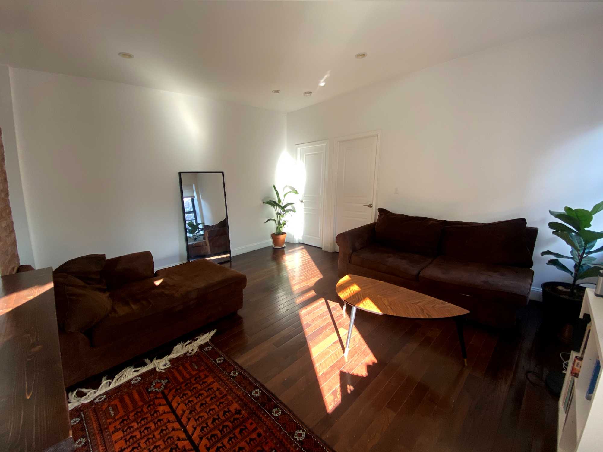 Sunny apartment on a second floor, laundry in unit, closet space, right off the express line in Harlem, ABCD. 