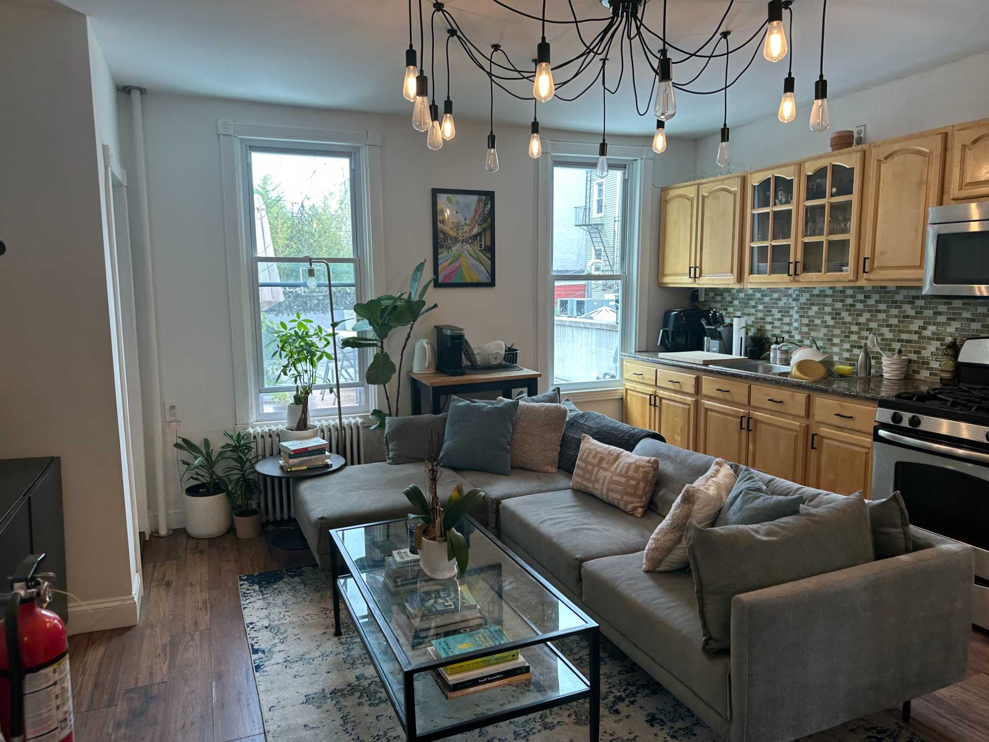SUMMER SUBLET available for June - August!
28M looking for a roommate to fill the other half of my apartment which is in the heart of Williamsburg directly above the Bedford L stop. Beginning or mid-August start date and can go month to month from there. Also open to short term stays.
$2,125 per month (all utilities are included) and the room also comes with a private, unshared office room directly adjacent that has also been used as additional closet space. The apartment and rooms are furnished as in the photos (although I can remove it if you'd like). The bathroom is shared and there is a large private outdoor roof space. Second floor walk up. I work half office/half at home, but will be out of town here and there for a large part of the summer.
I am very clean/tidy, and looking for the same. I tend to be pretty quiet during the week/don't throw parties etc and spend a lot of the weekend outside the apartment. Open to male or female, preferably around my age, no couples or pets.
I will be moving out when my lease ends after the summer so there is also an option for lease takeover if requested.
NOTE: no laundry in building but laundromat/wash+fold are very close by. There is also no dishwasher.