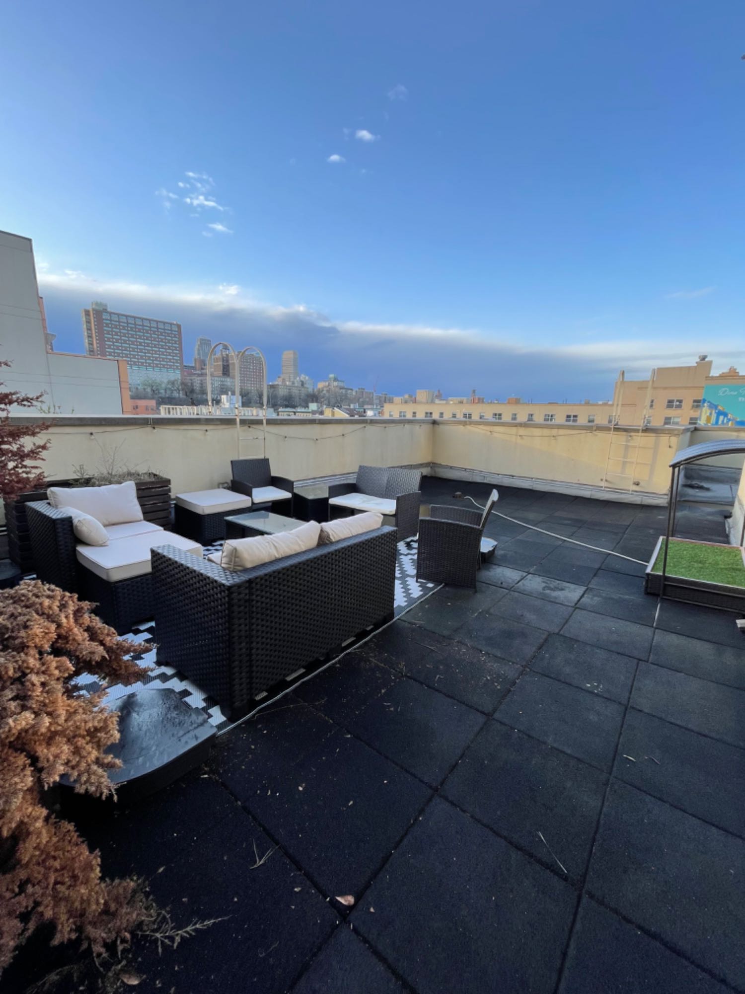 Hello, we are looking for a third roommate to take over the room of a roommate moving out. I am a woman in my mid thirties and in the other room is a German guy in his early 30s.
About the room:
Located in the 5th floor of a 3B2B duplex, the open room is shown in the photo. It comes fully furnished with a full size bed and a Ghostbed mattresses, which is super comfortable. AC's have already been purchased for all the rooms and common areas so you don't have to worry about that. Kitchen and living room are well lit and fully furnished and we also have a big patio.
About me:
I am a grad student at Columbia and also work full time. I mostly work from home and occasionally work from the office or coffee shop. I am looking for roommates who are open to new friendships and don't just live in their rooms. With past roommates we have sometimes enjoyed cooking, watching TV, getting drinks or going for a walk together. I also enjoy my quiet time (especially after 10pm weekdays) and doing my own thing.
About you:
You are friendly and a dog lover (sorry no other pets allowed as we already have two in the house); keep the common areas clean and mess to your personal space; are ok with hosting the occasional party but also respect quiet hours during the week; accepting of out of towners being hosted occasionally.
Utilities:
We split electric, internet and cleaning services (2x a month). Gas is included in rent.