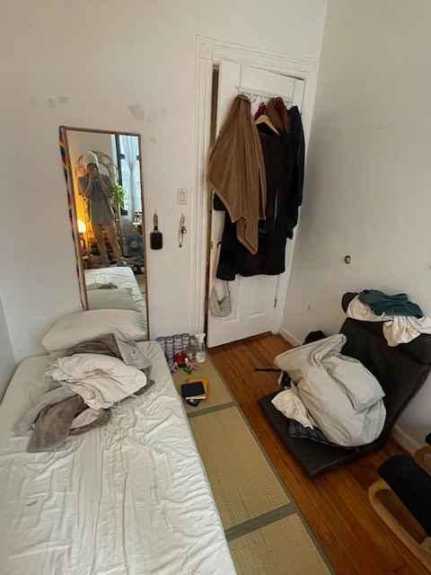 After over 2 years in this steal of an apartment, our roommate moving out of this 3 BD apartment. You'd be taking over the remainder of her lease, with the option to re-sign the lease at the end of September if you'd like to.

The room: This cozy room can easily fit a twin bed, deck, and nightstand with room to spare. Great natural light and interior-facing which helps limit street noise. No closet but there's plenty of space for hanging/standing clothes storage.

Common spaces: Homey living room with a sofa that can fold out into a bed if you have a friend visiting from out of town. The TV has an HDMI cord and is great for movie nights! Kitchen has a shared spice rack & plenty of pots, pans, and dishes. Bathroom is on the smaller side, but you’ll have a rack to store your toiletries

The roommates: 2 lovely, courteous women in their mid-20s. One roommate works from home but takes all her calls from her room. Everyone is out and about a lot, but they're very friendly and will always say “hi” when we’re in the common space. As far as cleaning goes, we make a point to do our dishes and wipe down the kitchen after cooking, and we take turns doing a deep clean of the common spaces once a month. 

Ideal roommate: We have a really positive vibe in the apartment, centered around open communication. Looking for someone clean, considerate, and low-drama. Ideally female-identifying or non-binary.