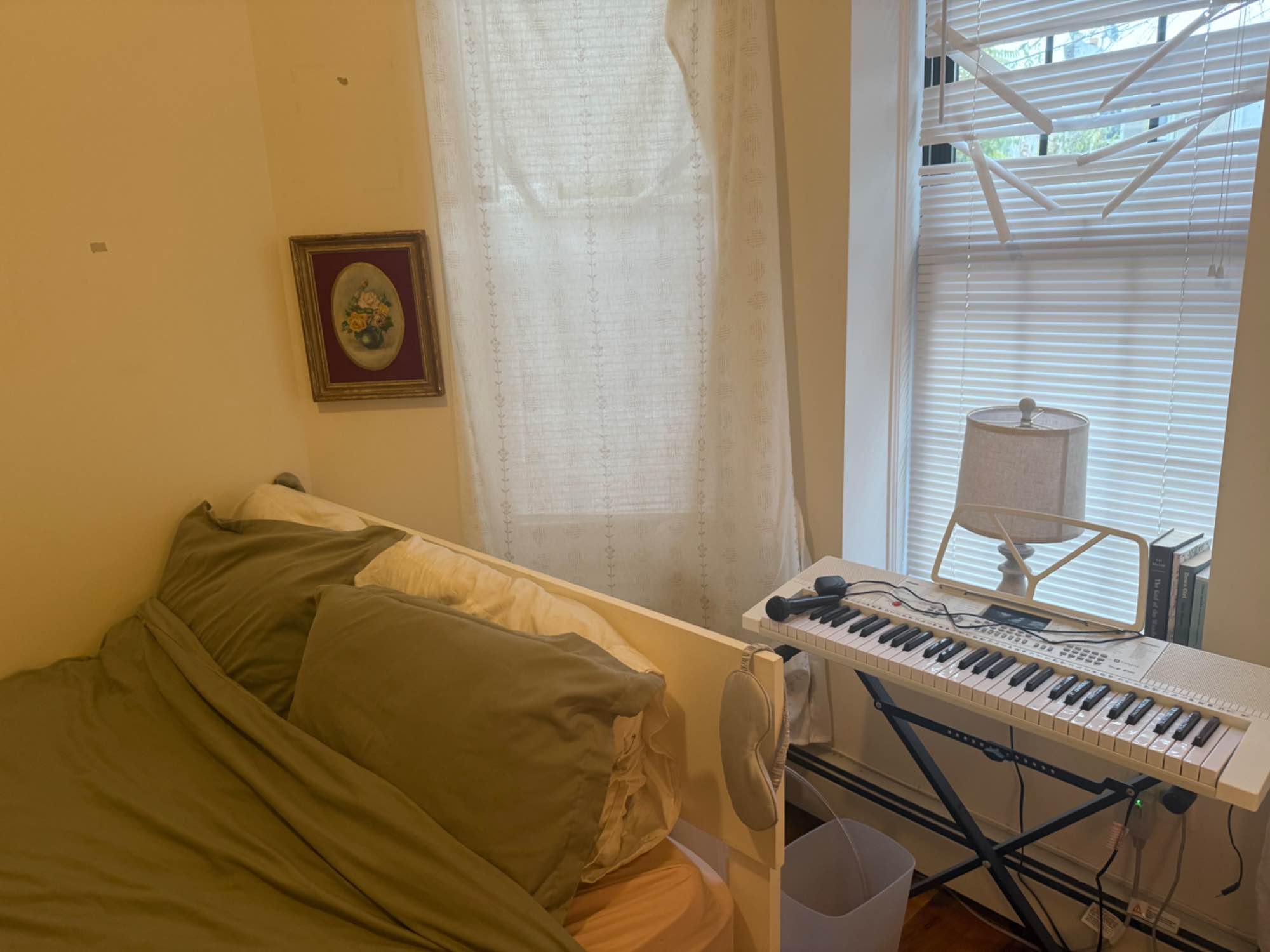 You will be living with me and another girl. We are both very busy and take privacy of our personal lives at value. 

We have two cats, but no more pets please. 

There is a backyard, but it’s accessible through the other roommates room. Just ask her for permission to go outside. 

She comes home late from work, but is very mindful of noise at late hours. 

I work 9-5, and then come home and usually hang out in the living room with the cats, or I go to my room. 

We are one block away from the L train, so that’s very convenient. 

Let me know if you have any other questions! I will interview each candidate as values and compatibility are very important to me for the peace of our home. 