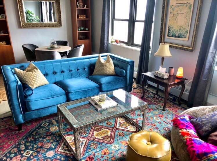 2 bedroom (one is a primary bedroom and the other currently is an office with a pull out couch, please see pics), 1000sf apartment with large terrace available in an elevator/doorman building in Washington Heights (178th Street) - two blocks from both the A and 1 train and thisclose to everything you could want/need (Marshall's/Target/banks/parks/parking garage/groceries/gyms/bars/Columbia Presbyterian/restaurants/Dunks or Starbs). Citybike directly across the street, GW one block away. Fully furnished, lots of light, a/c, laundry room in the building, sick views of the bridge and upper Manhattan, INCLUDES UTILITIES AND WIFI. Very safe (I've lived here for 25 years!), lots of families and good peeps. Ideally open to a December 1st move in, will require a month to month lease arrangement for a minimum of six months. Couples welcome- available to responsible, considerate good-vibes people who will take care of a space I care deeply for. Will require first month and security deposit upon signing.