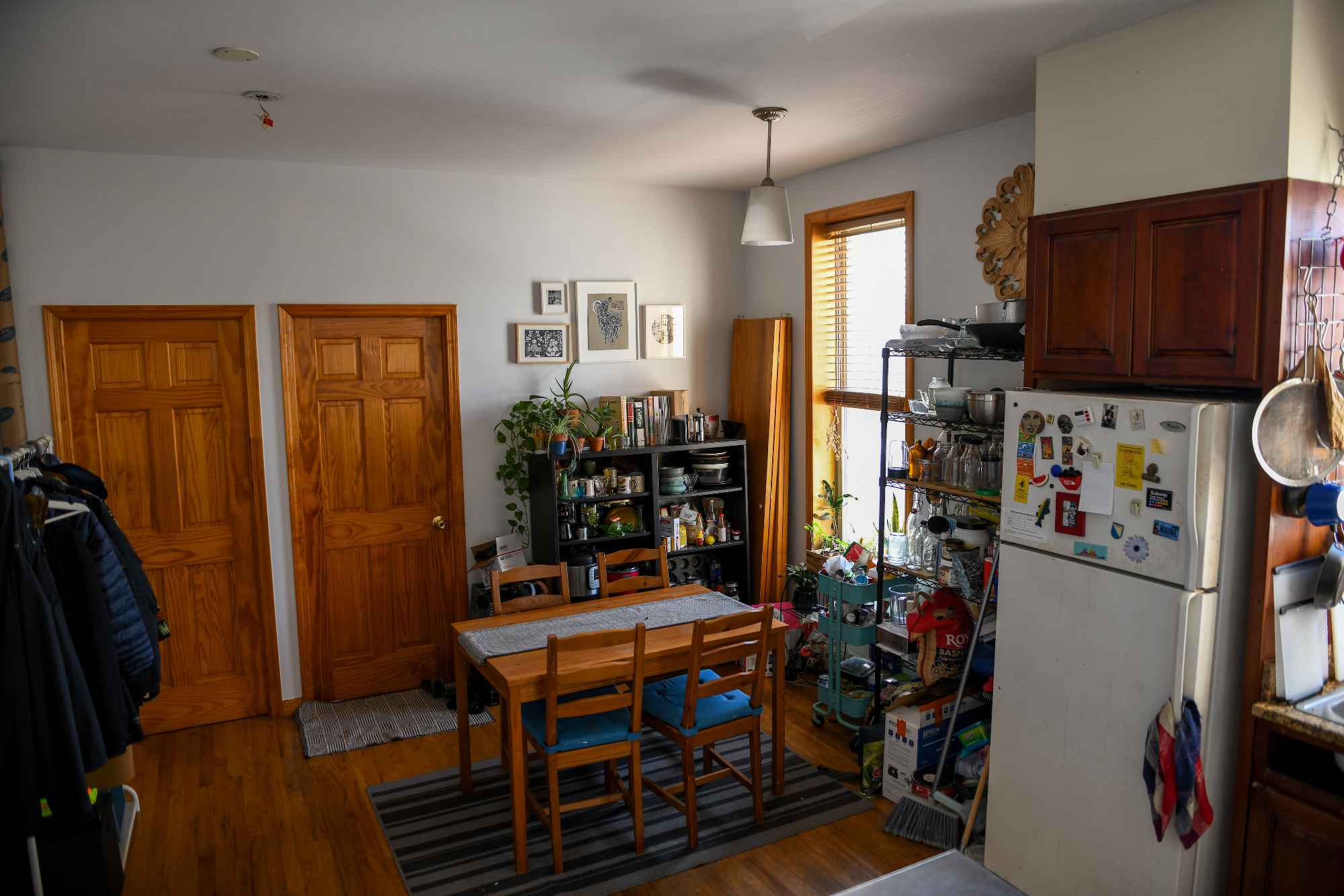 We’re looking for someone to join us in a 4-bedroom 2-bath space for an eight-month sublet. The room has a closet, three big windows, and plenty of room for a desk, dressers, etc. It comes partially furnished with a bedframe, mattress, and end table. The apartment is very open with lots of windows and tons of light, just a block away from the Greenpoint G stop. Laundry, supermarket and all the bars and restaurants you could want are very close by.


We're in our late 20s and early 30s, looking for someone with a full-time job that's considerate, clean and friendly. Doing dishes, helping with household upkeep and generally being laid-back are important—we're all working and like to keep the home life stable.