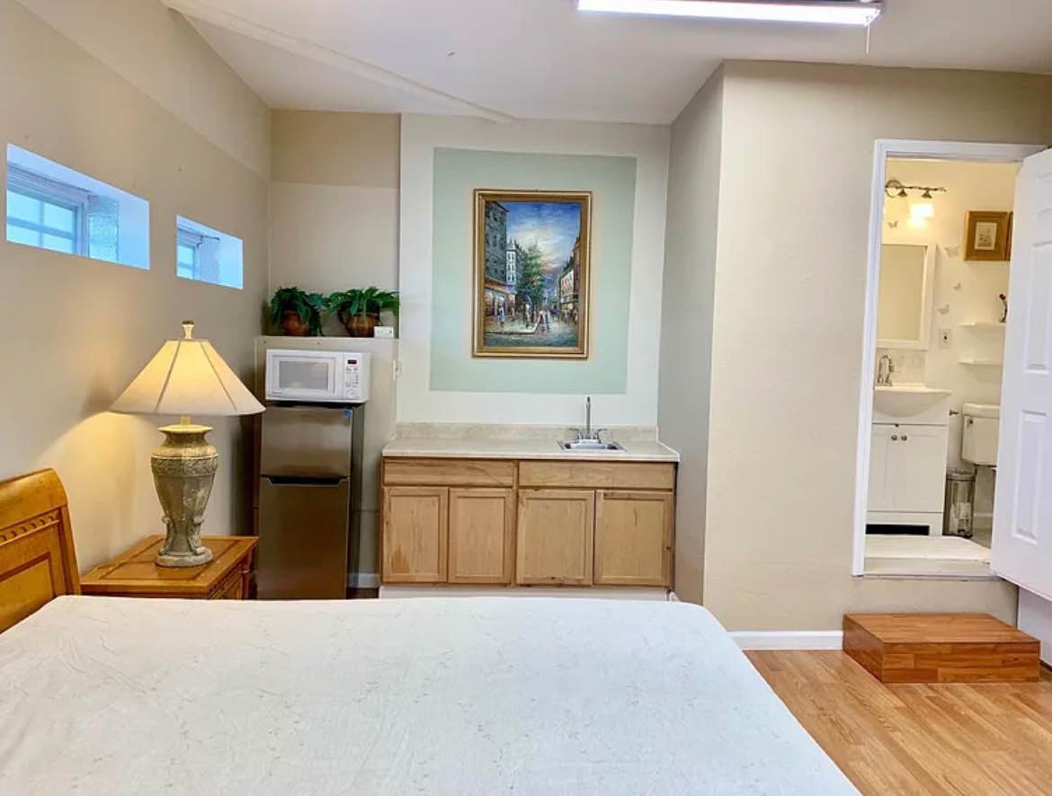 Private room with private entrance and bathroom for rent in single family home. Parking spot on driveway included. 320 ft laundry on site no smoking detached garage private bath private room available now

I am looking for a single full time working professional person for a big bedroom renting in a safe, quiet neighborhood located East San Jose near Raging Water Park. The room is 320sq. ft, has a big closets, full bathroom and a private entrance. There include microwave, toaster oven and the refrigerater. There is guaranteed a parking spot in the driveway. Rent is $1500/month and contract one year and will renewal after.All utilities are included (electricity, water, Wi-Fi ). A security deposit $1500 also.

Application Requirements:

2 Latest Paystubs and Tenant background check.
Features and Amenities

Washer/Dryer: on site . Laundry one time/week -Guareenteed parking spot on driveway -A/C and Heater -cooking outside with portable stove if needed, no cooking inside room Air conditioning/ portable heater units
Tenant Qualifications:

Single Occupancy
Stable income verification, Good credit and background history
No Drugs/Smoking/Partying/Pet.
12months
