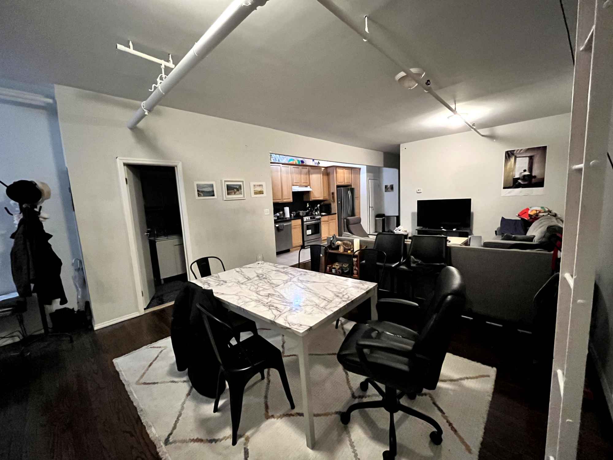 Very spacious apartment and room. Well located near trains—across from FIT. 1 train right up the street, walking distance from A, C, M, N trains. 