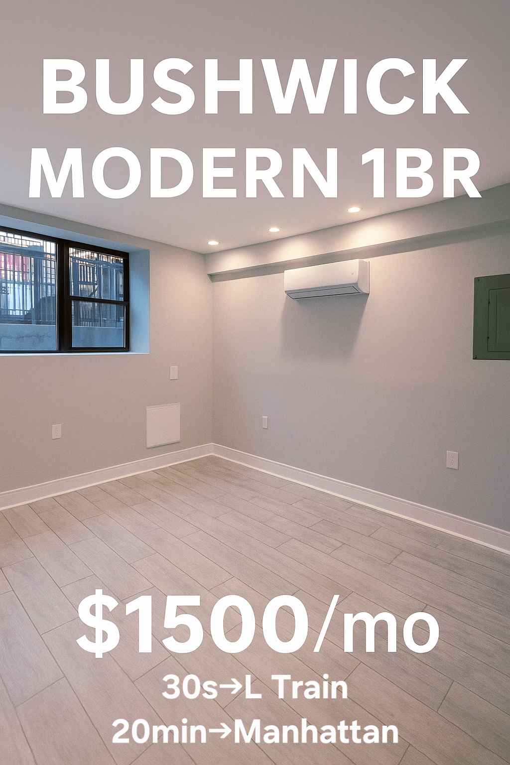 🏡 Modern & Spacious 1BR / 1.5BA in Bushwick ✨
📅 Available Sept 1 | 12-Month Lease | No Broker Fee
💰 Rent: $1,500/month
🔒 Security Deposit: 1 month rent
📍 Prime Location
🚇 30 seconds to L train | 3 blocks to J/Z trains | 20 mins to Manhattan
🍹 Surrounded by Bushwick’s hottest bars, cafes & restaurants
🧺 Laundromat just steps away
✨ Features
✅ Modern design, bright & airy
✅ Stainless steel appliances + granite countertops
✅ Private bedroom + 1.5 bathrooms
✅ Shared common areas with one friendly female professional
📋 Requirements
❌ No pets
🚭 No smoking
💳 Proof of income & credit check required
🗓 12-month lease
📩 Message to schedule a viewing – this one won’t last!