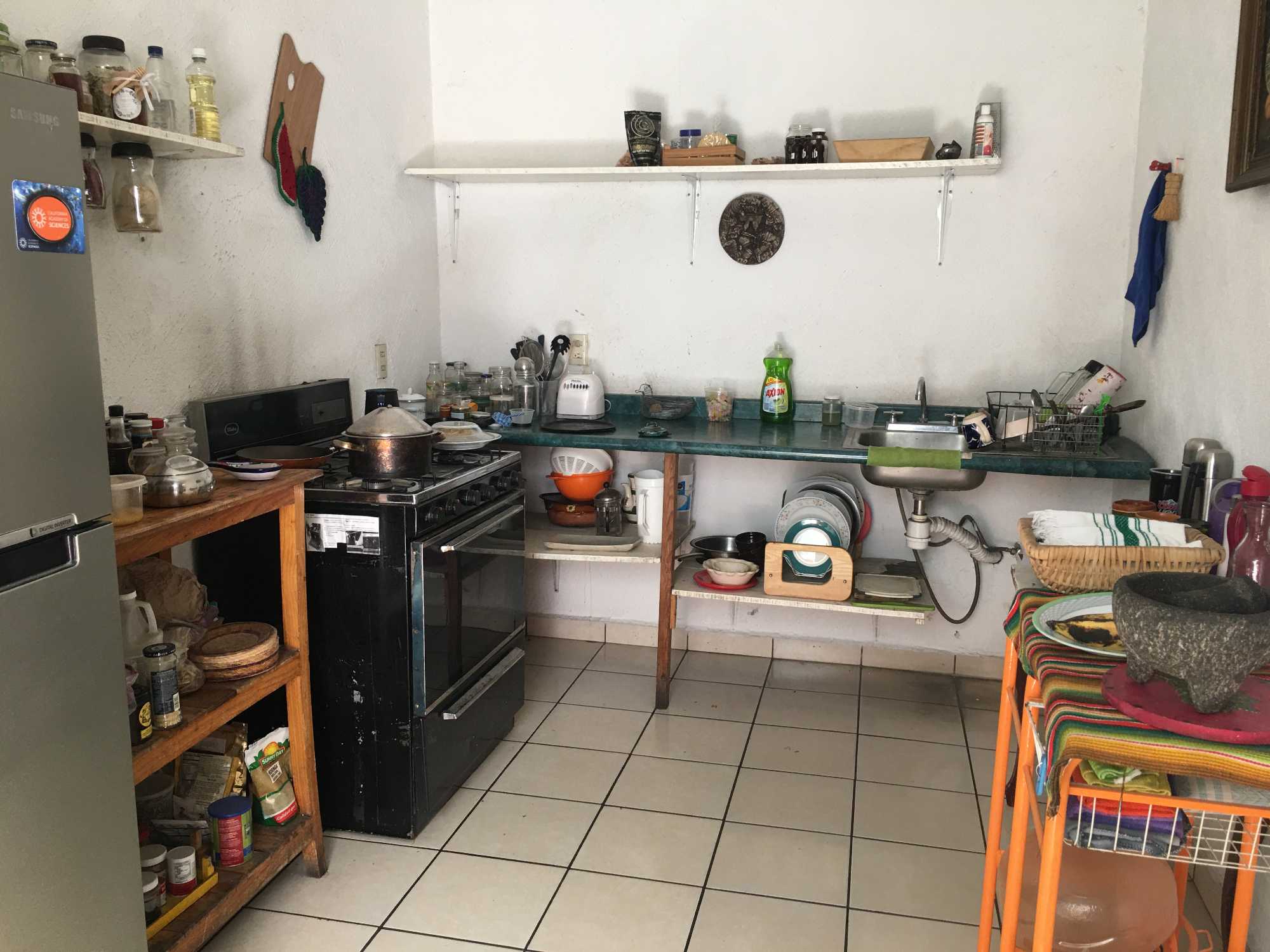 Tenemos una habitación amueblada.

Vivimos en la Colonia Americana. A tres cuadras de la iglesia Expiatorio; A cuatro de la estación Juárez.


En casa tenemos cocina, sala, terraza en la azotea, un par de patios pequeños y área de lavado.


El ambiente de la casa es artistico y tranquilo.

La renta incluye WiFi,  factura de agua y luz.

Dividimos agua potable, propano, papel higiénico y otros gastos generales.

Mantenemos la casa limpia juntos. Una señora viene cada 15 dias a limpiar a profundidad areas comunes.

Tenemos 1 gatita.
