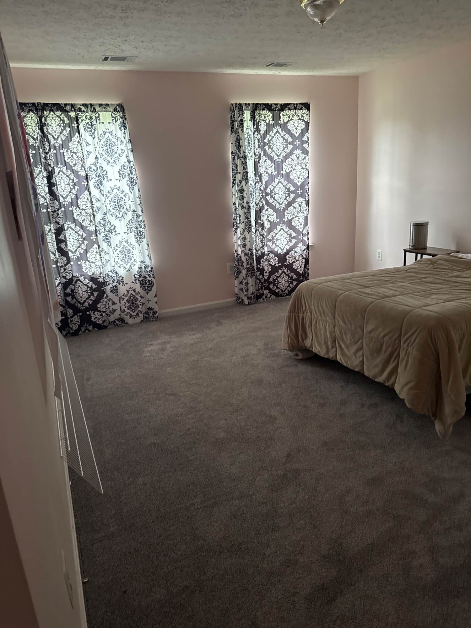 Single family home. 4 bedroom 2.5 bathroom. I have a big dog that can not have any other pets. He is the friendliest Dog. My kid is going away to college so one room can be used for storage. The other two rooms have a bed in it. Can be removed. There is a full bathroom for those rooms to share. However if you want your own bathroom then rent is a little higher. The neighborhood is very quiet and safe. I live next to cops and government agencies. I work M-F.