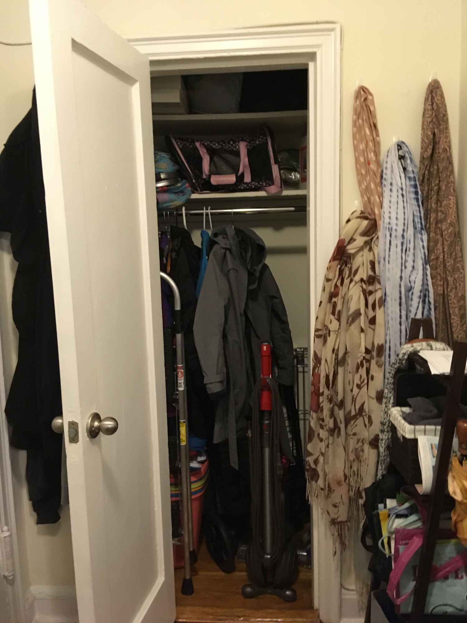 My name is Hannah, I'm currently working for an educational non-profit while finishing nursing school!  I'm looking for someone to rent for a minimum of 8-9 months, but I'm fine with longer too; move-in date can be flexible if needed.  The whole apartment is furnished except for the empty bedroom; the bedroom does currently have a lamp, small desk/table, and rolling desk chair in it that can stay in there if you want to use them.
My schedule varies, so I'm in and out all the time.  The building is a co-op but doesn't require board approval; it's a good mixture of older residents, families, and some younger residents.  It is generally very quiet and relaxed here, and there is a security booth in the courtyard and cameras in all of the building entrances and lobbies.  I like to have a quiet, clean living environment; I typically clean the whole apartment at least once monthly, and generally like very tidy common living spaces.  I prefer not to share things like dishes and grocery items, but am good to split costs and share stuff like paper towels, dish soap, etc.  Pets are allowed in my building, and I love animals so I'm always happy to have roommates with pets!