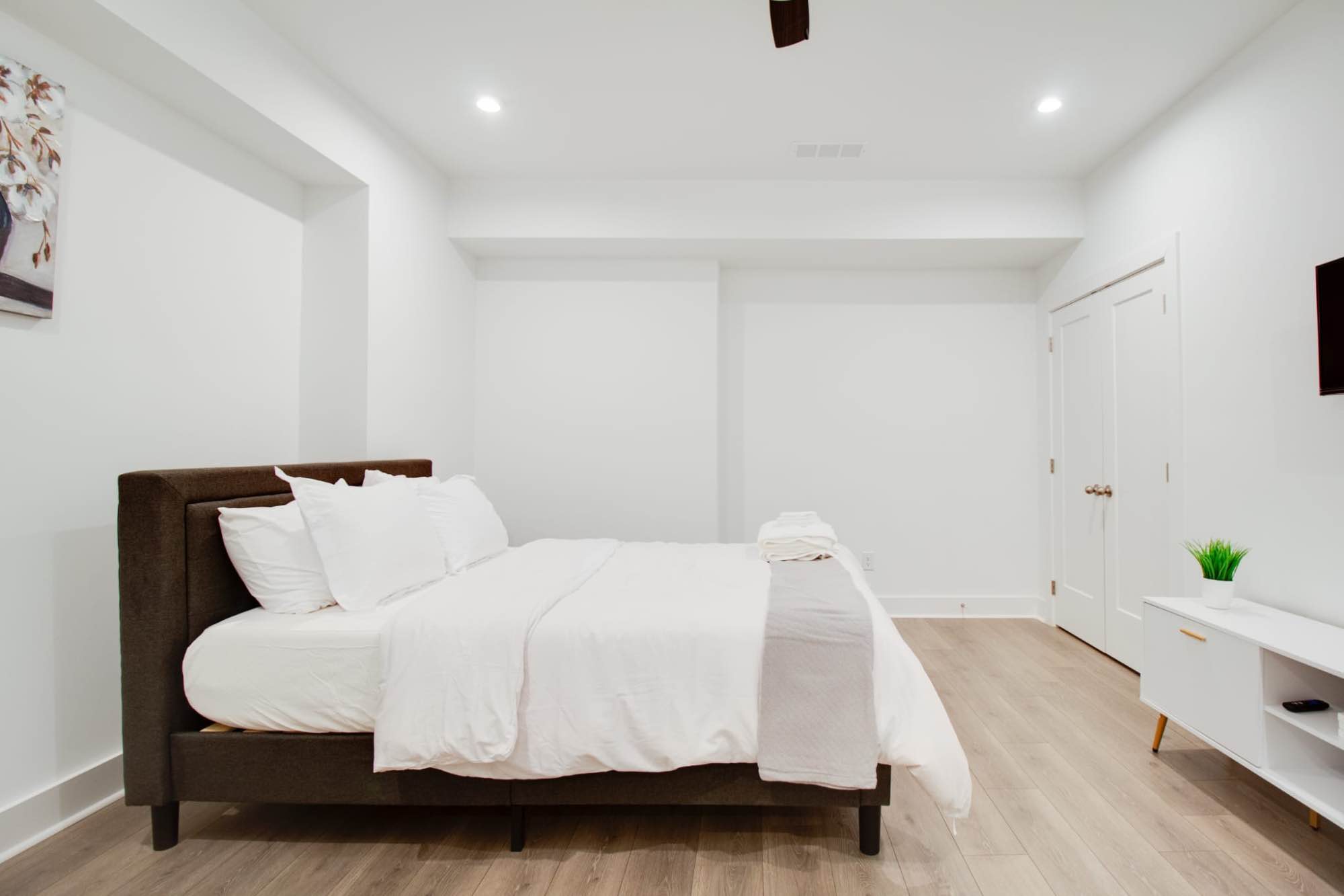 Please read the description Its a furnished one room with private bath on the basement floor in a townhome located in a nice, quiet and convenient neighborhood and close to major stores. This space is for someone who is reserved and likes to keep to themselves and also respectful of each others space.no pets allowed at all and background check will be required.No smoking allowed either . Hit me up with any questions you have but read the description first