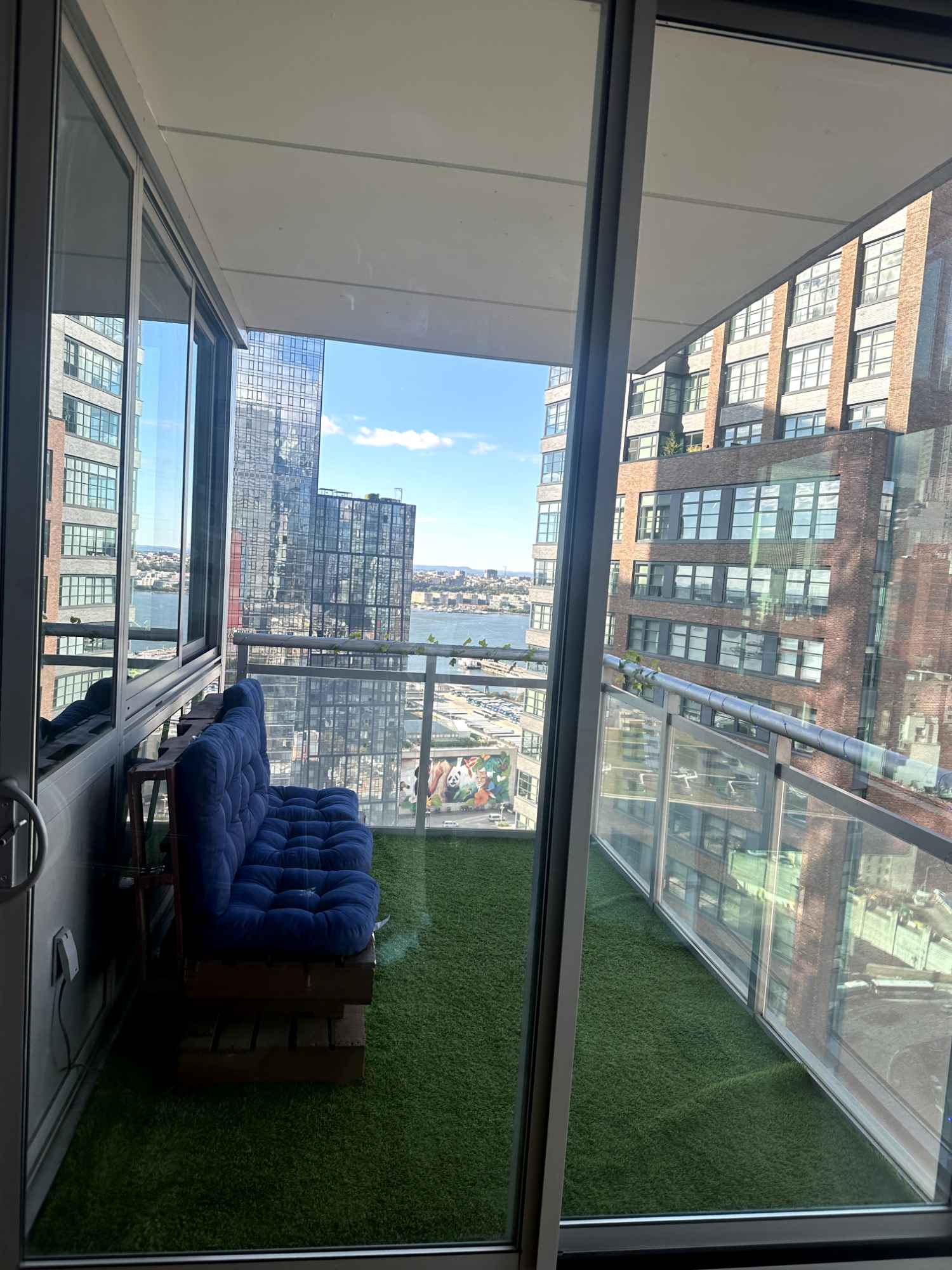 Moving out of New York for family reasons, looking for roommate to replace me. Current roommate is a male medical professional in mid 30s. Seeking similar male roommate.

Room has own bathroom across the hall. Living room furnished with 2 couches, coffee table, and bar. Balcony has grass-carpet to sit / stand on and bench (great to bring guests).

Price is also rent-stabilized since the original roommate obtained it during COVID, so it is much cheaper than its current going price (see their website listing TF Cornerstone)