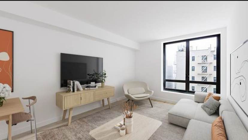 
Great FURNISHED studio apartment with large walk-in-closet, a modern gourmet kitchen with stainless steel appliances including an induction cooktop and Caesarstone quartz countertops, wood floors, 9' ceilings, and over-sized windows.