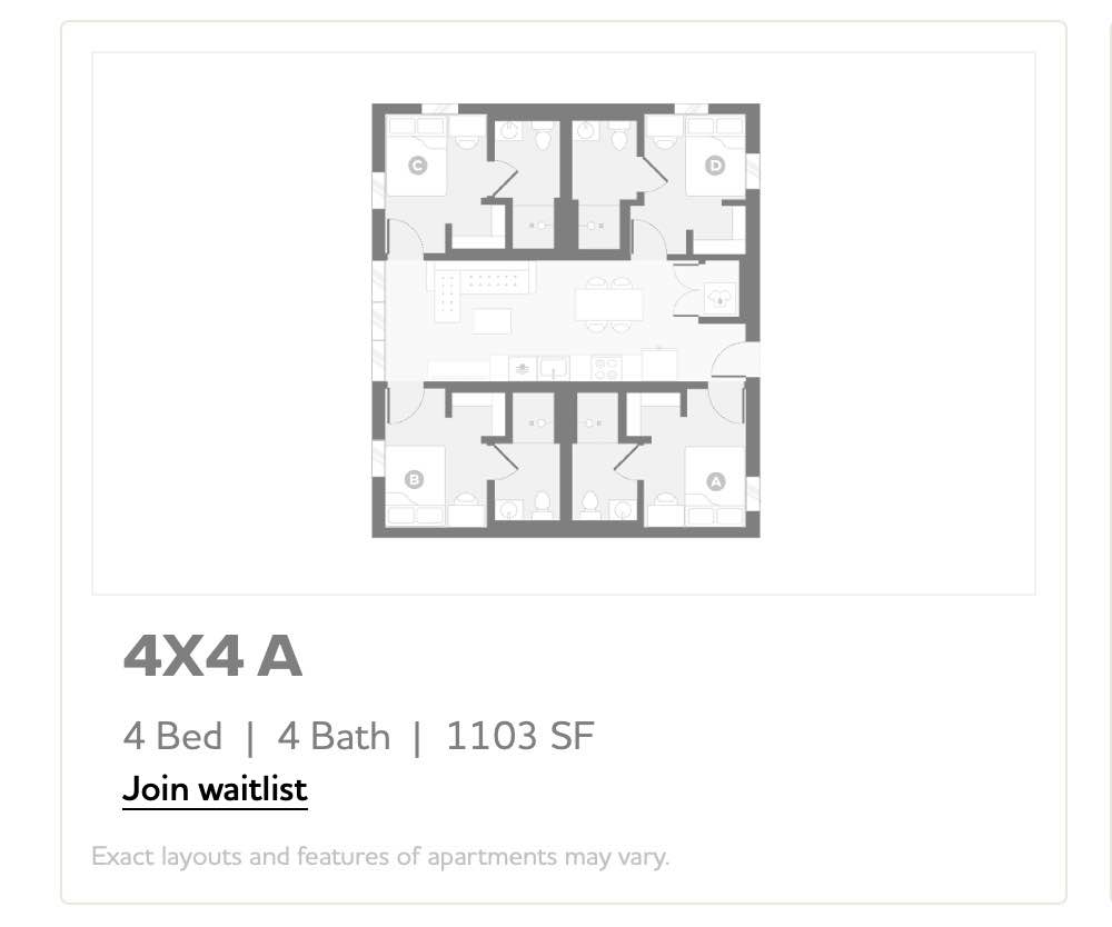 About the Room:

* Fully furnished rooms w A/C (queen bed, separate drawers/closet space, desk + chair, ethernet access, USB outlets
* Full kitchen (fridge, microwave, oven and dishwasher)
* In-unit washer + dryer
* Insulated walls

About the Hub:

24/7 on-site security, full fitness center + yoga room, private study rooms onsite, rooftop sundeck & pool, responsive + friendly management