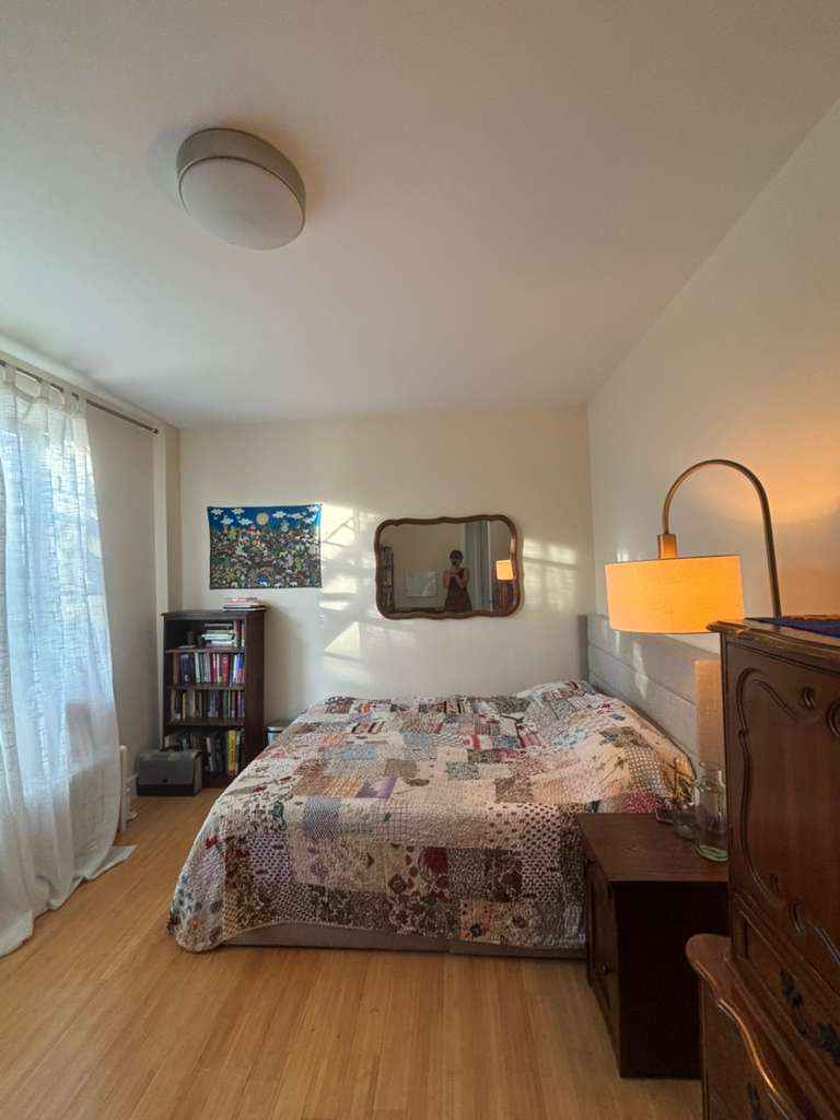 Fully furnished room available for October and November, while I’m traveling. Rent is $1600/month, utilities included. Dates are slightly flexible, with preference for those who can stay the full two months. 

The apartment is light-filled and spacious, located on 153rd Street and St. Nicholas Place, a short walk to the A, B, C, and D trains. It’s a friendly building with an attentive super, an elevator, and a laundromat right across the block.

Apartment details:

-2 bedrooms, 1 bathroom (shared with a Columbia student)
-Recently renovated, neat, clean, and art-filled
-Fully stocked kitchen with dishwasher, microwave, oven, espresso machine, and pantry essentials
-Elevator building, 5th floor

Room details:

-Queen bed, desk, double windows, and plenty of natural light
-Fire escape access and French door closet with great storage
-Spacious, comfortable, and light-filled

Looking for someone kind, clean, and LGBTQ or LGBTQ-friendly. Open to couples, though this is a single bedroom sublet. Please send a short introduction and the dates you’re interested in. I’ll follow up with a phone call. Tours are available in person or virtually.

This is an ideal landing spot in New York City if you want a comfortable, move-in-ready place for two months.