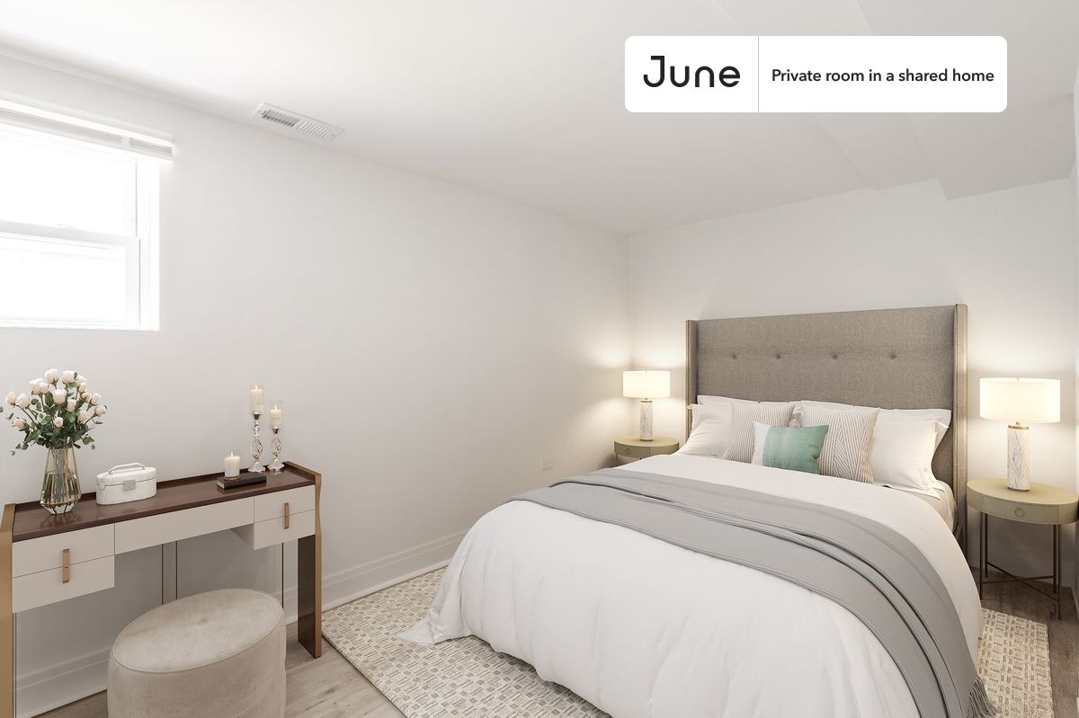 PLEASE NOTE: This is a private room in a shared apartment. You will have your own bedroom and shared common areas (kitchen, bathroom, etc.) with other residents.
Full bedroom in a 4 bedroom / 2 bathroom apartment!
Check out 3D tour now: https://jnhm.es/88C
This Full room in Logan Square is available on a 12 month lease or a flexible short term (31 to 364 days) lease. You pick your custom start and end date. Monthly rent rate is determined by furnishing preference, move-in date and move-out date. Speak to a June representative for recommendations on the best stay duration for the lowest rate, and learn more about this home on the June website: https://jnhm.es/6jI
Amenities of this home: 32-inch Flat-Screen TV, Guarantors Allowed, Wi-Fi - Paid separately (High-Speed), Furnished Common Areas, Dishwasher, Laundry in home (free), Dining area, Living area, Hardwood Flooring, Microwave, Oven, Refrigerator, garage parking (paid), also, this unit is conveniently located, several local parks, restaurants and bars are just minutes away.
About June Homes: Welcome to the easiest rental experience of your life. Rent furnished or unfurnished apartments on a 12 month lease or a flexible short term (31 to 364 days). As a resident, you’ll have access to 24/7 support and monthly cleanings of the home’s shared spaces. Sign up now to apply online for your next home with June: https://jnhm.es/sign-roomi
Brokers welcome! Contact us for more details.
Interested? Kindly note that the minimum stay duration would be 32 days.
Use this listing ID when speaking to June team: #1488 B