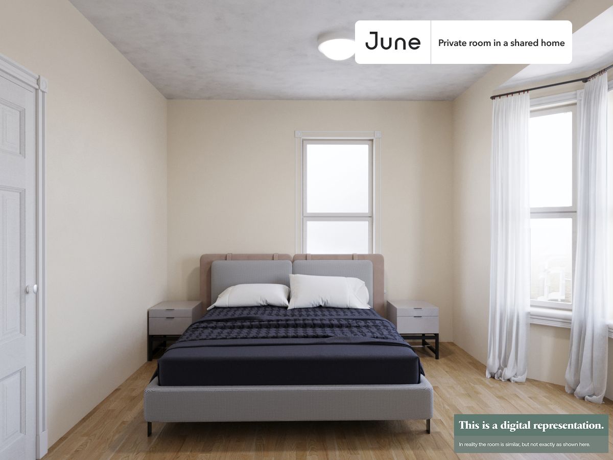 PLEASE NOTE: This is a private room in a shared apartment. You will have your own bedroom and shared common areas (kitchen, bathroom, etc.) with other residents.
Queen bedroom in a 6 bedroom / 2 bathroom apartment!
Check out 3D tour now: https://jnhm.es/89M
This Queen room in Brighton is available on a 12 month lease or a flexible short term (31 to 364 days) lease. You pick your custom start and end date. Monthly rent rate is determined by furnishing preference, move-in date and move-out date. Speak to a June representative for recommendations on the best stay duration for the lowest rate, and learn more about this home on the June website: https://jnhm.es/67O
Amenities of this home: Dishwasher, Furnished Common Areas, Wi-Fi - Paid separately (High-Speed), Guarantors Allowed, 32-inch Flat-Screen TV, Laundry in home (free), Hardwood Flooring, Microwave, Oven, Refrigerator, also, this unit is conveniently located, several local parks, restaurants and bars are just minutes away.
About June Homes: Welcome to the easiest rental experience of your life. Rent furnished or unfurnished apartments on a 12 month lease or a flexible short term (31 to 364 days). As a resident, you’ll have access to 24/7 support and monthly cleanings of the home’s shared spaces. Sign up now to apply online for your next home with June: https://jnhm.es/sign-roomi
Brokers welcome! Contact us for more details.
Interested? Kindly note that the minimum stay duration would be 31 days.
Use this listing ID when speaking to June team: #1233 C