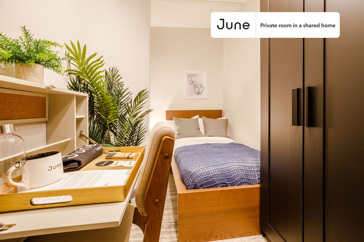 PLEASE NOTE: This is a private room in a shared apartment. You will have your own bedroom and shared common areas (kitchen, bathroom, etc.) with other residents.
Twin bedroom in a 3 bedroom / 1 bathroom apartment!
Check out 3D tour now: https://jnhm.es/59
This Twin room in Hell's Kitchen is available on a 12 month lease or a flexible short term (31 to 364 days) lease. You pick your custom start and end date. Monthly rent rate is determined by furnishing preference, move-in date and move-out date. Speak to a June representative for recommendations on the best stay duration for the lowest rate, and learn more about this home on the June website: https://jnhm.es/DA
Amenities of this home: Furnished Common Areas, Wi-Fi - Paid separately (High-Speed), Guarantors Allowed, 32-inch Flat-Screen TV, Smart lock, Hardwood Flooring, Microwave, Oven, Refrigerator, also, this unit is conveniently located, several local parks, restaurants and bars are just minutes away.
About June Homes: Welcome to the easiest rental experience of your life. Rent furnished or unfurnished apartments on a 12 month lease or a flexible short term (31 to 364 days). As a resident, you’ll have access to 24/7 support and monthly cleanings of the home’s shared spaces. Sign up now to apply online for your next home with June: https://jnhm.es/sign-roomi
Brokers welcome! Contact us for more details.
Interested? Use this listing ID when speaking to June team: #215 B