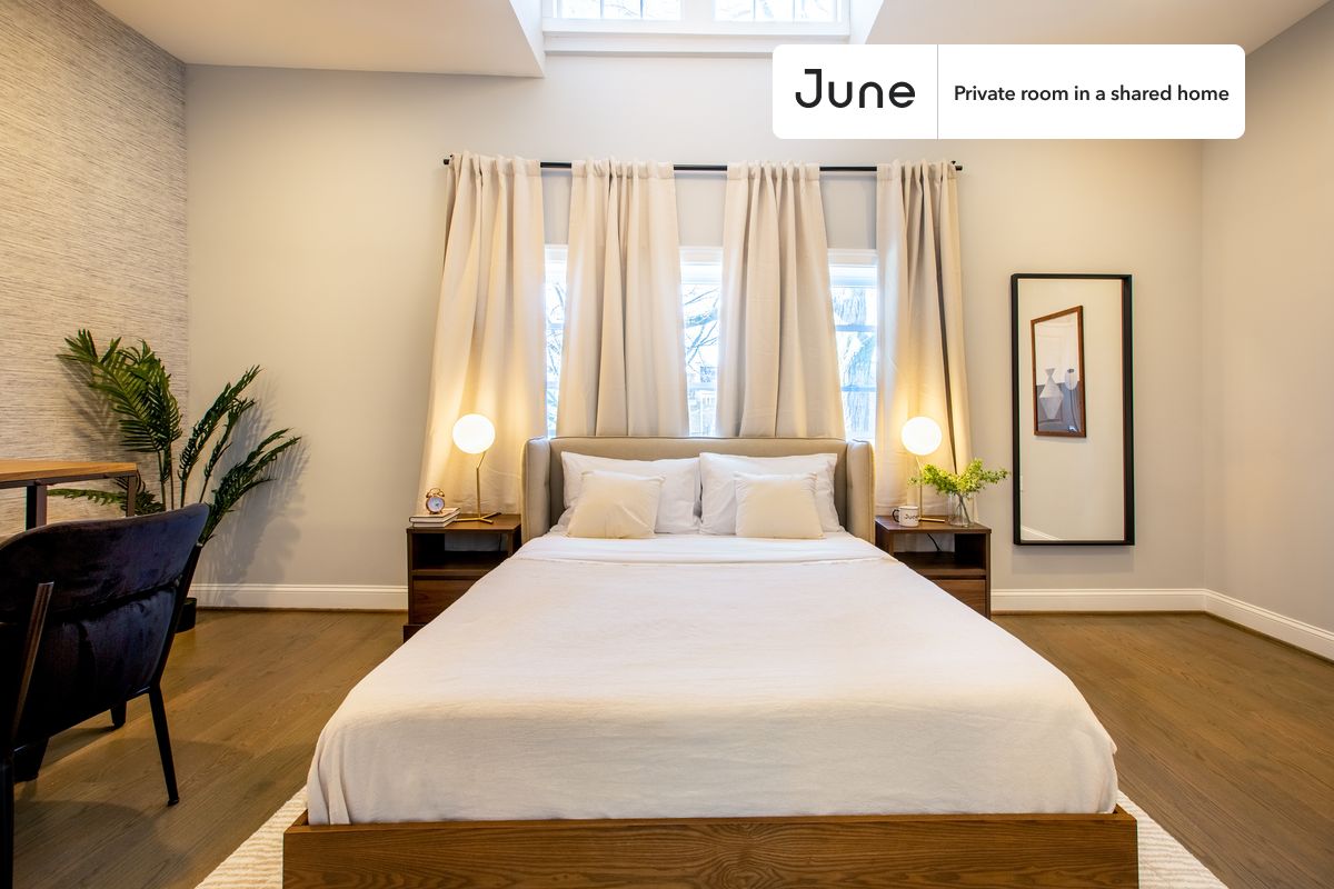 

PLEASE NOTE: This is a private room in a shared apartment. You will have your own bedroom and shared common areas (kitchen, bathroom, etc.) with other residents.

Queen bedroom in a 4 bedroom / 3.5 bathroom apartment!

Check out 3D tour now:  https://jnhm.es/P9

This  Queen room in Petworth  is available on a 12 month lease or a flexible short term (31 to 364 days) lease. You pick your custom start and end date. Monthly rent rate is determined by furnishing preference, move-in date and move-out date. Speak to a June representative for recommendations on the best stay duration for the lowest rate, and learn more about this home on the June website:  https://jnhm.es/Hx

Amenities of this home:   Dishwasher,    Patio,    Furnished Common Areas,    Wi-Fi - Paid separately (High-Speed),    Guarantors Allowed,       32-inch Flat-Screen TV,    Dining area,    Dine in kitchen,       Central AC (Common space),    Laundry in home (free),    Front porch,    Back porch,    Hardwood Flooring,    Microwave,    Oven,    Refrigerator,   also, this unit is conveniently located, several local parks, restaurants and bars are just minutes away.

About June Homes: Welcome to the easiest rental experience of your life. Rent furnished or unfurnished apartments on a 12 month lease or a flexible short term (31 to 364 days). As a resident, you’ll have access to 24/7 support and monthly cleanings of the home’s shared spaces. Sign up now to apply online for your next home with June: https://jnhm.es/sign-roomi

Brokers welcome! Contact us for more details.

Interested? Kindly note that the minimum stay duration would be 31 days. 

Use this listing ID when speaking to June team:  #289 A