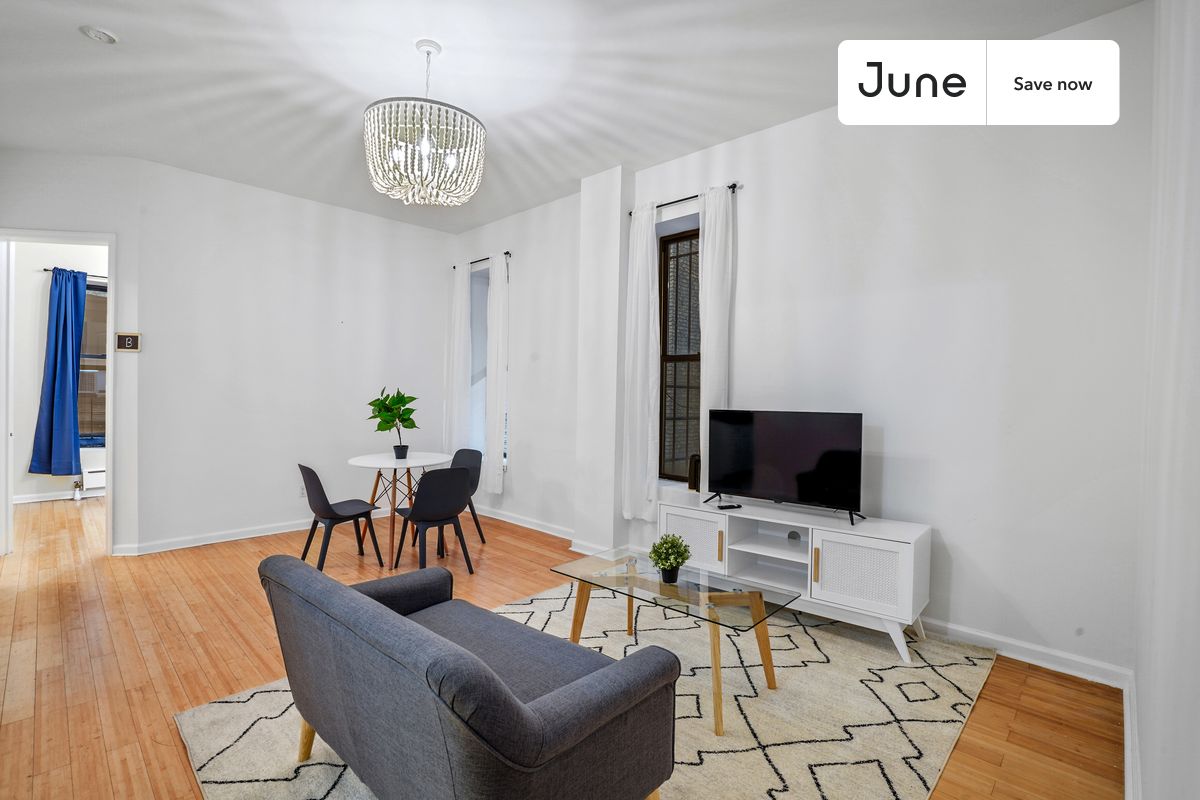 

2 bedroom in West Harlem on flexible lease terms.

Check out 3D tour now:  https://jnhm.es/W8

This 2 bedrooms, 1 bath apartment on the West Harlem  is available on a 12 month lease or a flexible short term (31 to 364 days) lease. You pick your custom start and end date. Monthly rent rate is determined by furnishing preference, move-in date and move-out date. Speak to a June representative for recommendations on the best stay duration for the lowest rate, and learn more about this home on the June website:

Amenities of this home:   Laundry in home (free),       32-inch Flat-Screen TV,       Guarantors Allowed,    Elevator,    Wi-Fi - Paid separately (High-Speed),    Furnished Common Areas,    Dishwasher,    Hardwood Flooring,    Microwave,    Oven,    Refrigerator,   also, this unit is conveniently located, several local parks, restaurants and bars are just minutes away.

About June Homes: Welcome to the easiest rental experience of your life. Rent furnished or unfurnished apartments on a 12 month lease or a flexible short term (31 to 364 days). As a resident, you’ll have access to 24/7 support and monthly cleanings of the home’s shared spaces. Sign up now to apply online for your next home with June: https://jnhm.es/sign-roomi

Brokers welcome! Contact us for more details.

Use this listing ID when speaking to June team: #711