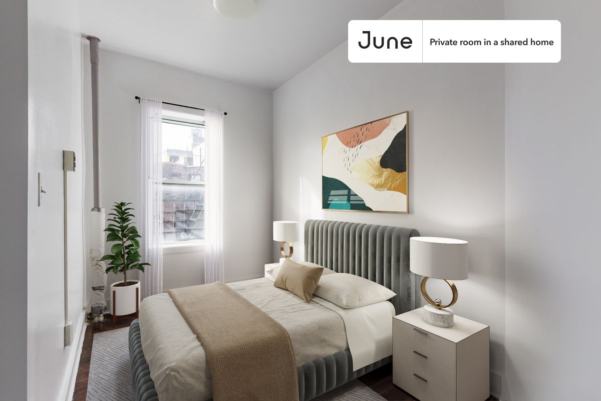 PLEASE NOTE: This is a private room in a shared apartment. You will have your own bedroom and shared common areas (kitchen, bathroom, etc.) with other residents.
Full bedroom in a 3 bedroom / 1 bathroom apartment!
Check out 3D tour now: https://jnhm.es/8dP
This Full room in Central Harlem is available on a 12 month lease or a flexible short term (31 to 364 days) lease. You pick your custom start and end date. Monthly rent rate is determined by furnishing preference, move-in date and move-out date. Speak to a June representative for recommendations on the best stay duration for the lowest rate, and learn more about this home on the June website: https://jnhm.es/6tl
Amenities of this home: Furnished Common Areas, Wi-Fi - Paid separately (High-Speed), Guarantors Allowed, 32-inch Flat-Screen TV, Living area, Hardwood Flooring, Microwave, Refrigerator, also, this unit is conveniently located, several local parks, restaurants and bars are just minutes away.
About June Homes: Welcome to the easiest rental experience of your life. Rent furnished or unfurnished apartments on a 12 month lease or a flexible short term (31 to 364 days). As a resident, you’ll have access to 24/7 support and monthly cleanings of the home’s shared spaces. Sign up now to apply online for your next home with June: https://jnhm.es/sign-roomi
Brokers welcome! Contact us for more details.
Interested? Use this listing ID when speaking to June team: #1682 A