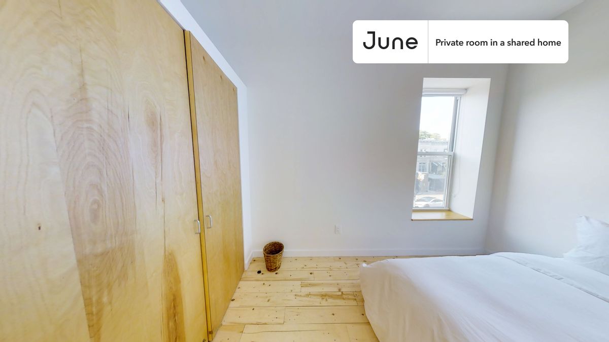 

PLEASE NOTE: This is a private room in a shared apartment. You will have your own bedroom and shared common areas (kitchen, bathroom, etc.) with other residents.

Queen bedroom in a 4 bedroom / 2 bathroom apartment!

Check out 3D tour now:  https://jnhm.es/8gd

This  Queen room in Prospect Lefferts Gardens  is available on a 12 month lease or a flexible short term (31 to 364 days) lease. You pick your custom start and end date. Monthly rent rate is determined by furnishing preference, move-in date and move-out date. Speak to a June representative for recommendations on the best stay duration for the lowest rate, and learn more about this home on the June website:  https://jnhm.es/6C2

Amenities of this home:   Dining area,       Guarantors Allowed,    Wi-Fi - Paid separately (High-Speed),    Furnished Common Areas,    Dishwasher,    Laundry in building (free),    Wall-Mounted TV,    Mini Split,       Hardwood Flooring,    Microwave,    Oven,    Refrigerator,   also, this unit is conveniently located, several local parks, restaurants and bars are just minutes away.

About June Homes: Welcome to the easiest rental experience of your life. Rent furnished or unfurnished apartments on a 12 month lease or a flexible short term (31 to 364 days). As a resident, you’ll have access to 24/7 support and monthly cleanings of the home’s shared spaces. Sign up now to apply online for your next home with June: https://jnhm.es/sign-roomi

Brokers welcome! Contact us for more details.

Interested? Use this listing ID when speaking to June team:  #1840 B