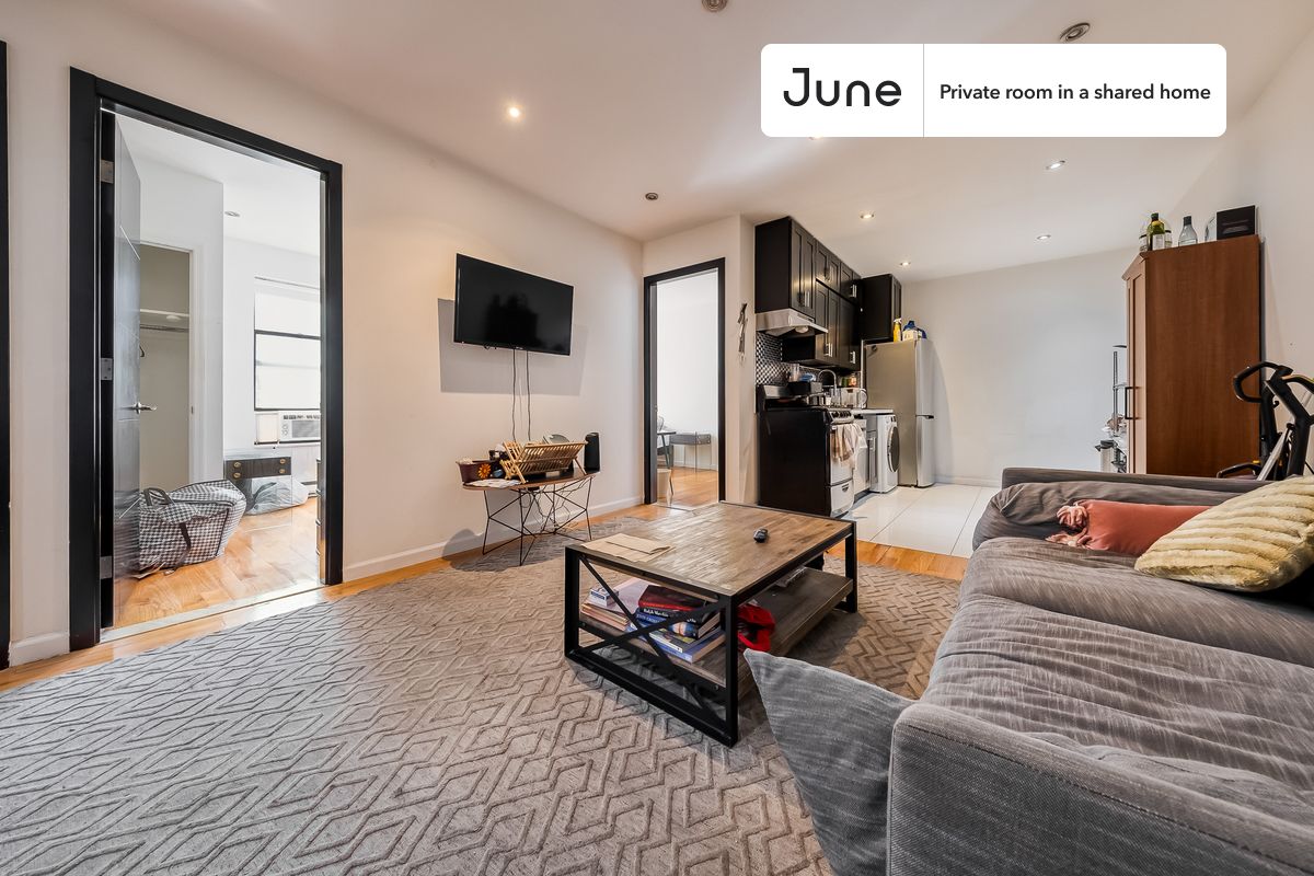 

PLEASE NOTE: This is a private room in a shared apartment. You will have your own bedroom and shared common areas (kitchen, bathroom, etc.) with other residents.

Full bedroom in a 6 bedroom / 2 bathroom apartment!

Check out 3D tour now:

This  Full room in Central Harlem  is available on a 12 month lease or a flexible short term (31 to 364 days) lease. You pick your custom start and end date. Monthly rent rate is determined by furnishing preference, move-in date and move-out date. Speak to a June representative for recommendations on the best stay duration for the lowest rate, and learn more about this home on the June website:  https://jnhm.es/6Du

Amenities of this home:   Dishwasher,    Furnished Common Areas,    Wi-Fi - Paid separately (High-Speed),    Guarantors Allowed,       Dining area,    Laundry in home (free),    Hardwood Flooring,    Oven,    Refrigerator,    Heating | Baseboard Gas heating,   also, this unit is conveniently located, several local parks, restaurants and bars are just minutes away.

About June Homes: Welcome to the easiest rental experience of your life. Rent furnished or unfurnished apartments on a 12 month lease or a flexible short term (31 to 364 days). As a resident, you’ll have access to 24/7 support and monthly cleanings of the home’s shared spaces. Sign up now to apply online for your next home with June: https://jnhm.es/sign-roomi

Brokers welcome! Contact us for more details.

Interested? Use this listing ID when speaking to June team:  #1863 C