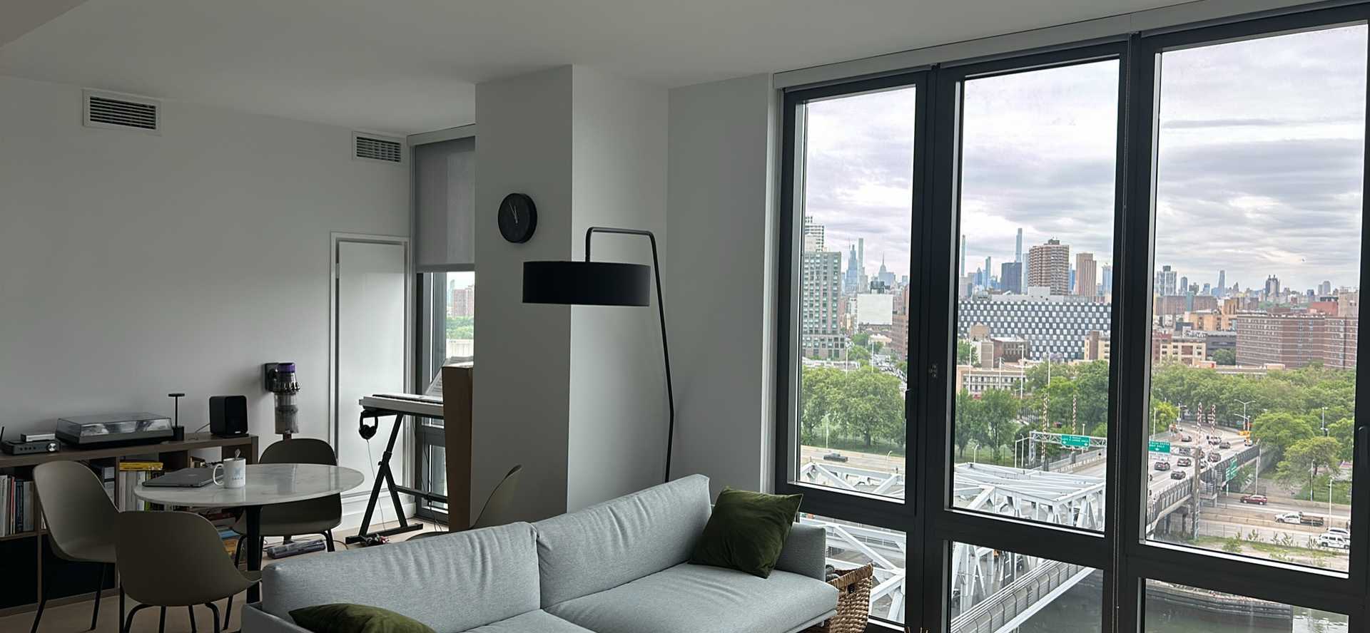 Looking for someone to take over a lease starting 8/16/24 - 7/14/25. South Bronx luxury building on the harlem river with sweeping views of Manhattan. Floor to ceiling windows. In unit washer/dryer. Central Air. Gym, pool, and amenities. Basically new.