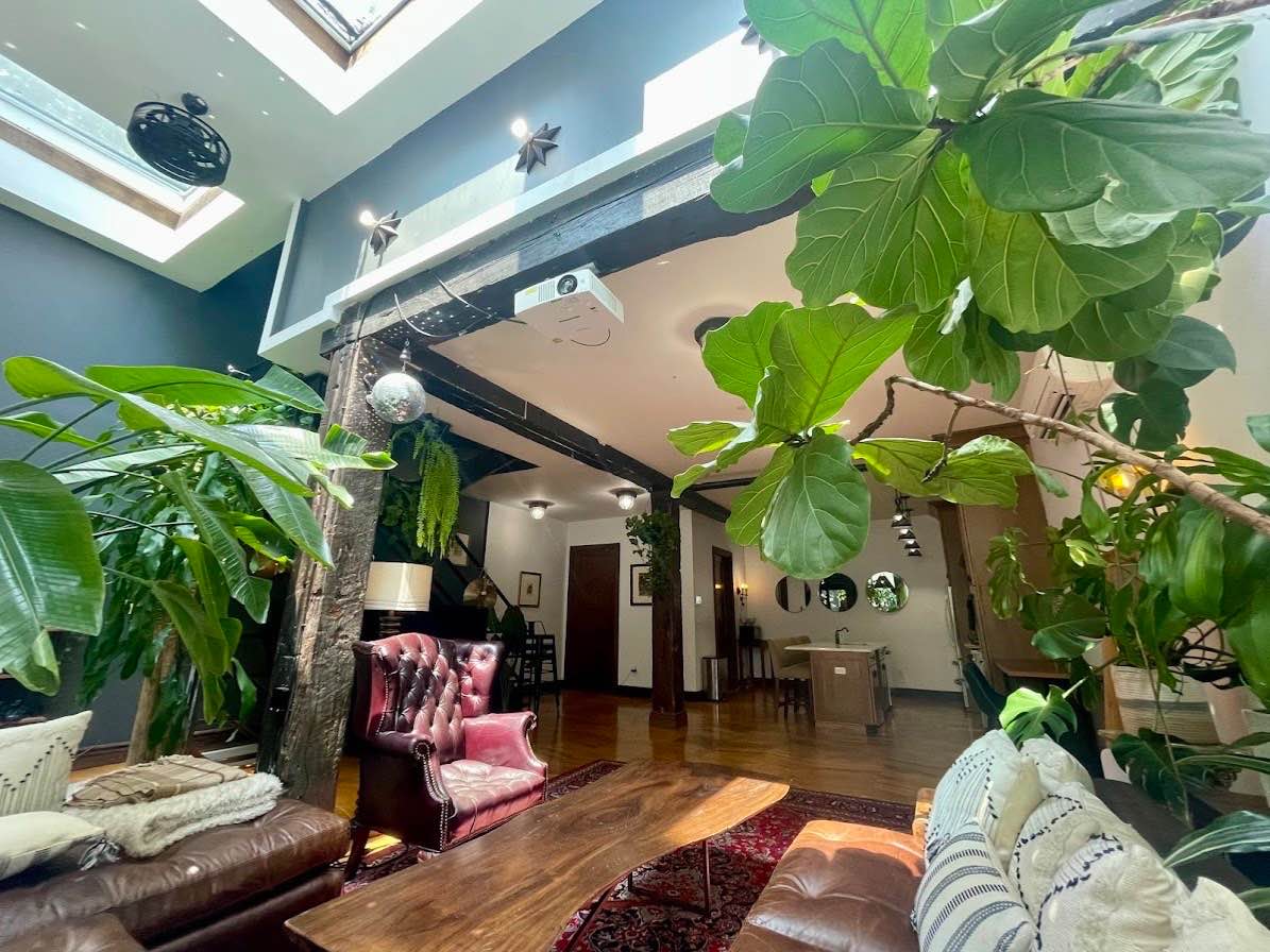 Fully furnished 3 bd 2ba Huge Artist Loft in Heart of Williamsburg Next to Domino Park

Available Dec 22 to Feb 1 (potentially longer) - $9k/month + utilities

Fully furnished, 3 bedroom 2 bathroom artist loft in the heart of Williamsburg, steps from Domino Park, available December 22nd to February 1st (potentially longer).

Includes weekly room and house cleanings!

Take over our entire unit across two floors. Main floor living room and kitchen. Upstairs bedrooms.

Room 1 has a huge 49” monitor, standing desk, Branch ergonomic office chair, skylight, and adjustable queen sized bed.

Room 2 has a 32” monitor, standing desk, midcentury modern office chair, windows and DreamCloud king sized bed.

Room 3 has a DreamCloud queen sized bed and desk.

In-unit washer/dryer.

Tour the place here:
https://photos.app.goo.gl/2xifKWceTn5Vf1W88

- - -

No pets, No Smoking

- - -

Located on Grand st @ Kent Ave, a half block from Domino Park, next door to Devocion, and about a 10 minute to the L (& 15 min to the JMZ).

The loft itself has been renovated with modern amenities and furnishings. The main floor is an art gallery / lounge, and the top floor has 3 bedrooms in addition to in-unit washer/dryer.

— — —

Here's the marketing lingo from the official broker's listing:

"This loft style, 3 bedroom/ 2 bathroom rental is unlike anything else on the market. Its luxury finishes and modern amenities are seamlessly integrated into the space while still retaining some of the original flavor and charm of this former steel mill building. You'll enter this on the middle level of this triplex which is an expansive living/dining area fed by skylights which opens to the fully appointed chef's kitchen. This level has beautiful herringbone hardwood floors, exposed beams, and beautiful industrial chic style light fixtures. This level includes one of the two full baths, this one outfitted with a claw foot, deep soaking tub. Up the stairs are three bedrooms all with great closets, skylights, and high ceilings. This level also features a full bath with a walk in shower. Being situated in the rear of the building with no other apartments above or below it, is the ultimate in privacy. Once you do leave the front door however, you'll be right in the heart of all of the reasons that people move to Williamsburg. You'll find yourself a five minute walk to the Ferry to Manhattan, Just down the block from Grand Ferry Park, multiple Citibike stations within blocks, and close proximity to the subway stops and the Williamsburg Bridge. The immediate neighborhood is also overflowing with city-wide attractions including Brooklyn Bowl, Smorgasburg, Sunday in Brooklyn, Whole Foods, and an abundance of some of the Borough's hottest eateries, coffee houses, and bars."