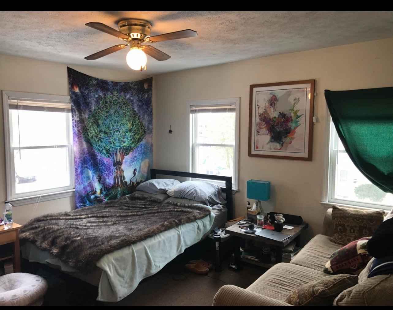 The unfurnished room offered is one of three in a second floor apartment. Includes access to basement storage, free laundry in basement, airy kitchen and attached, furnished living room. A short walk from restaurants and a 20 minute walk from stores, more restaurants and cafes, a library, and North Quincy Station. Shared backyard with downstairs neighbor, good for gardening in pots or just hanging out in the sun. There’s lots of parking on the street.