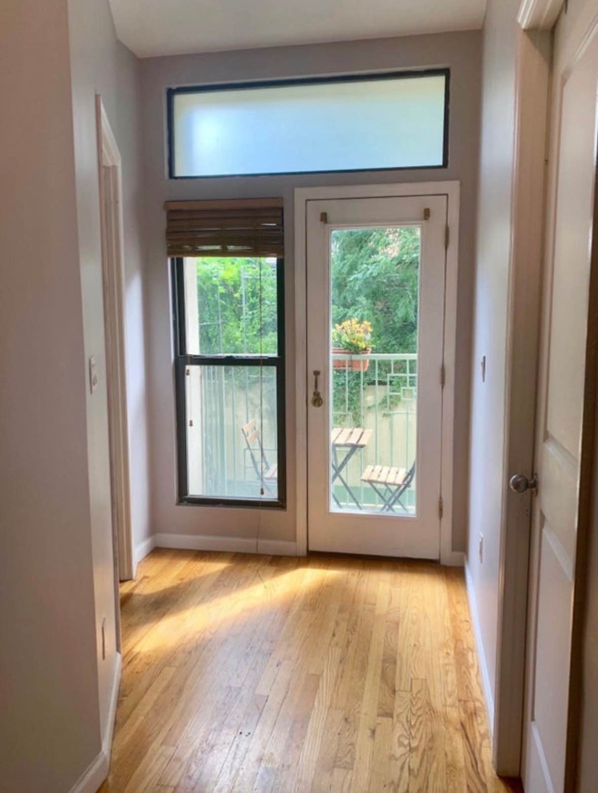 Hi, my roommate Billy and I have a nice, medium-sized room available for rent in our 3 BR duplex in Prospect Heights. The lease starts September 1st and is for 1 year with the option to renew. As a kicker, the apartment is rent-stabilized.

The room is quiet, has floor-to-ceiling windows, gets plenty of sun (south facing), fits a queen bed, an architect’s desk, a bookcase, and a wardrobe. I live downstairs in the basement and Billy lives upstairs in a room across from yours. The apartment has two floors with a sunny private balcony on your floor and windows looking out into a small courtyard. We're on the ground floor in the back of the building, so it's tranquil, private, and safe. We have an in-unit washer and dryer.

I’m in my mid-to-late 30’s and my roommate Billy is in his mid-to-late 20’s. Our current roommate is moving out to live with his significant other so we’re looking for the right person asap. I’m very friendly but also tend to work and keep to myself a lot at this stage in life. We’re looking for friendly and honest people who are generally relaxed, good communicators, treat the place well, use common sense, and aren’t in the party stage of life (although 420 friendly!)  Essentially, we try to keep it loose and live and let live within reason. Working from home is easy given the space.

One thing to note is the downstairs bedroom (my room) does not have a wall or door, just stairs, so please be mindful that the downstairs is a bedroom only. 

The apartment is on the Prospect Heights/Crown Heights border, off of Washington, which is full of restaurants, bars, and coffee shops. There are four grocery stores within a 10-minute walk, and we are a 15-minute walk from Prospect Park, the Brooklyn Museum, Brooklyn Botanical Garden, and the Brooklyn Public Library. The Clinton Washington A/C stop is a 10-minute walk away, and the B, Q, 2, 3, 4, and 5 are all within a 15-minute walk. There is a Citibike station on the corner.

Payments/apps go through our landlord. The requirements are standard (good credit, income>40x monthly rent, guarantors accepted). average ~$100/month.

We hope to hear from you if you think this might be a good fit!