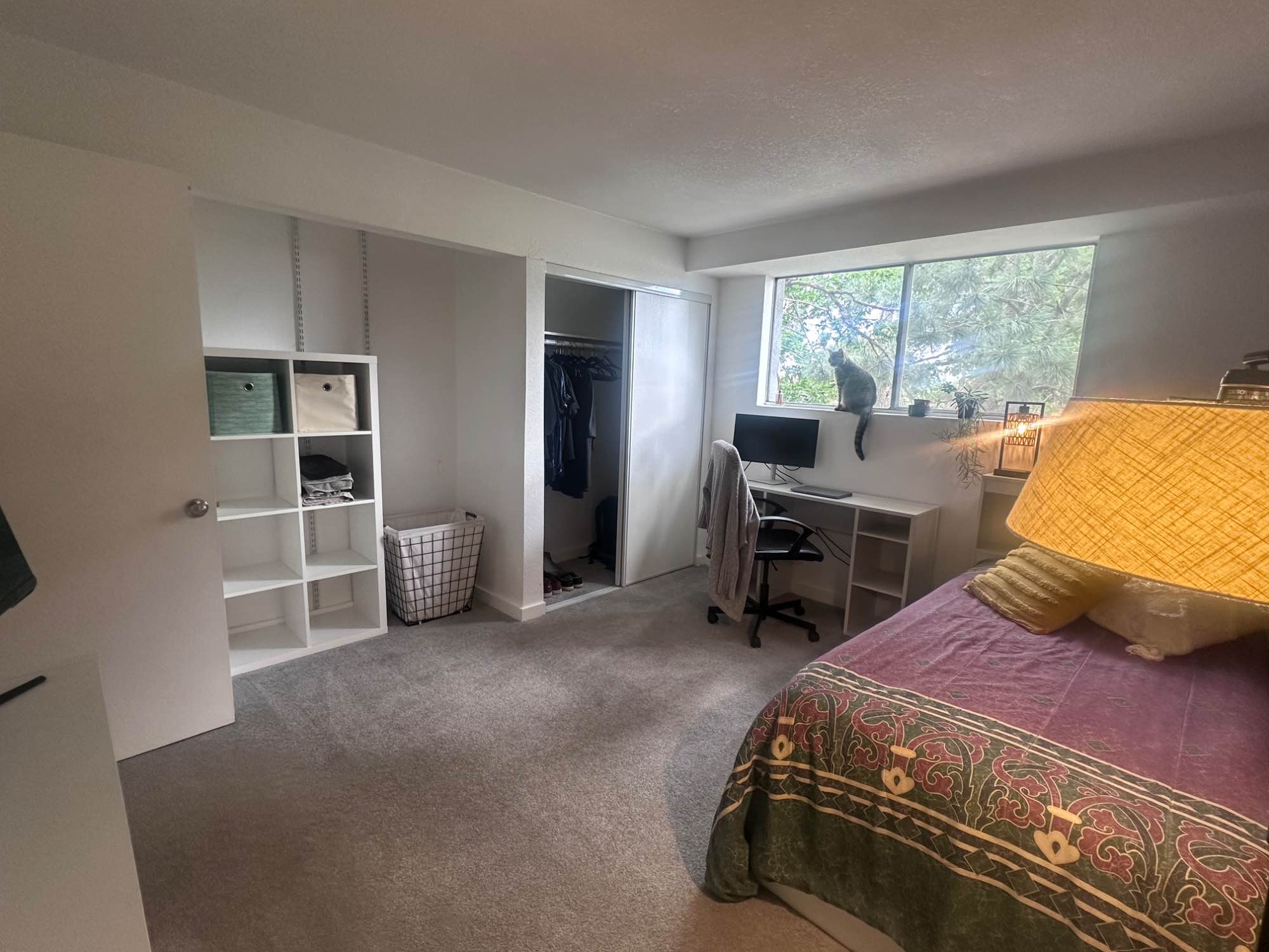 Room for Rent – $1000/month – Available August 1st
Looking for a responsible roommate to sign a 12-month lease starting/soon after August 1st in a third-floor condo located in a secure building with excellent amenities and a great surrounding area.
Details:
- Private bedroom with own bathroom.
- Shared kitchen and living room.
- Covered parking included.
- Utilities: Electricity and Wi-Fi split 50/50.
- Male roommate.
- Your own unit and building key; shared mail key.
- Condo amenities: gym, game room/ study area.
- Nearby: Chuze Fitness, Safeway, restaurants, and more.
- Due to HOA requirements, No four legged friends allowed being that two cats are already living here.
- Bed is available if wanted, but if not needed it will be removed. All other bedroom furniture will be gone before move in.
- Great for someone seeking a clean, respectful, and convenient living situation with modern amenities. If interested, reach out to schedule a viewing or ask questions.