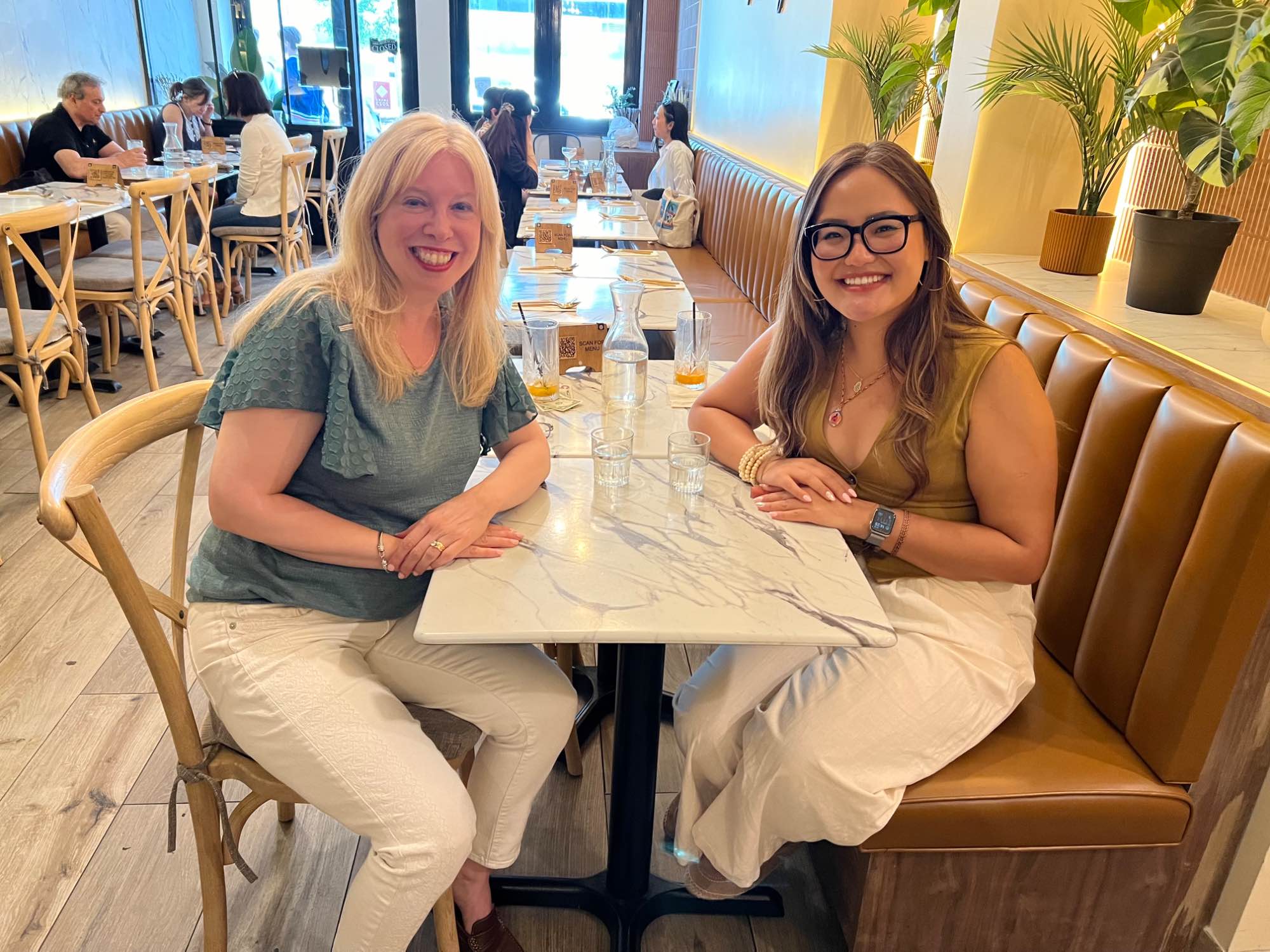 Busy days are typical with lots of outside activities: dinners out, working out at the gym, spending time with friends, etc. 
Work: schedule: 3 days in office/2 at home. 