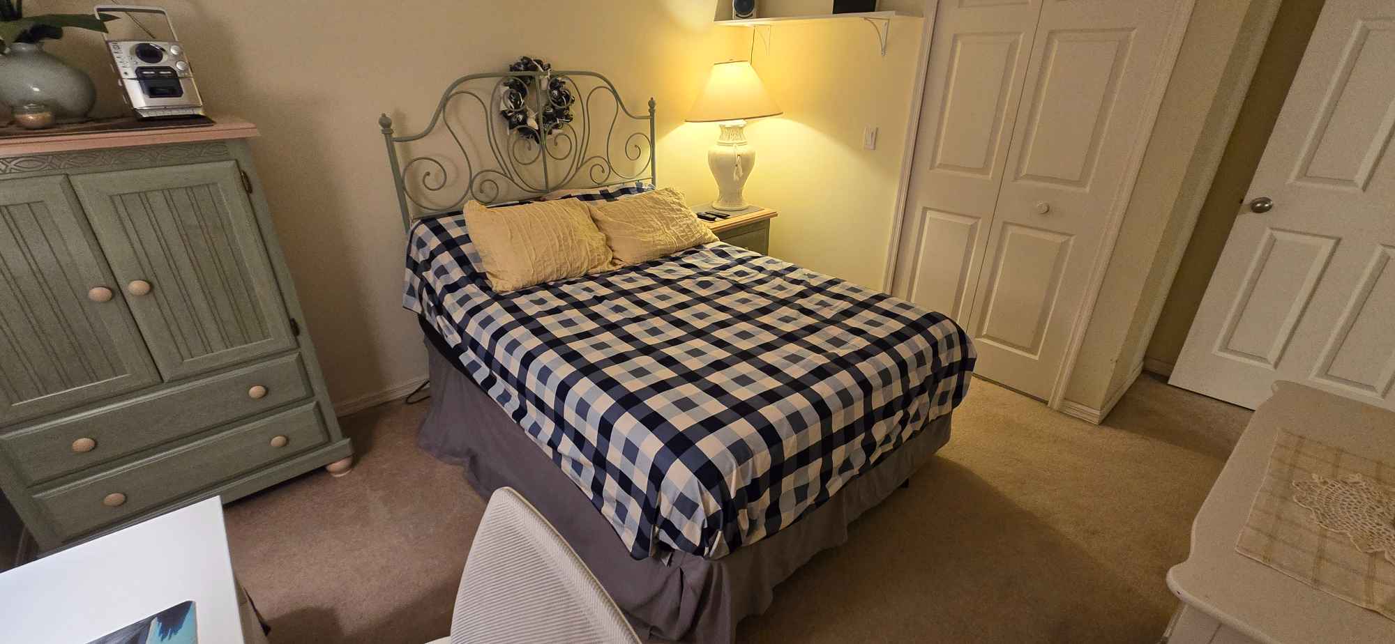 I work full-time usually 7:30 till 3:00 in the afternoon home is a two-story room is private along with private bathroom towards the back of the house