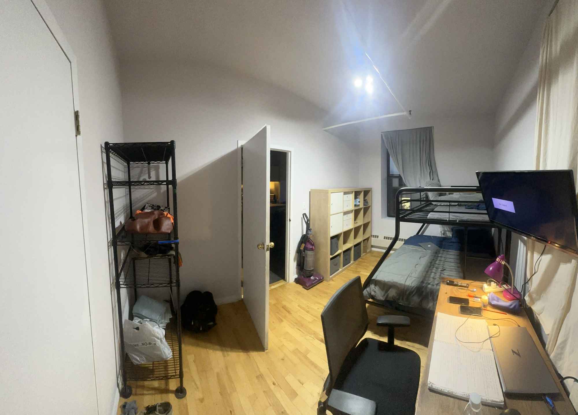 Room for rent in a 2 bedroom apartment. Price plus electricity, gas and cable included. I am a 36 year old sales person. I am home most of the time except for when I leave for work. I keep the shared space pretty decent and would like to live with someone who values cleanliness, and will match my standards. The only caveat is that I have a dog, so dog hair is inevitable. With that said, dog owners welcome, as long as your dog has ZERO issues (I would be willing to, but can't put my 9 year old lady at stress/risk). My dog is a sweet and affectionate pointer who is 9. I cook a lot and welcome those who love to cook, as I have a pretty close to professionally stocked kitchen, again with that comes expectation to care it. But feel free to message me with what you feel the need to share and times to check out the apartment. Currently unfurnished and no AC unit, but that can be negotiated and sorted that out if you'd like, if you want a turn key room. No Cats as I'm allergic.