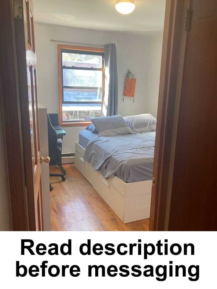 For more photos, a detailed FAQ, and a map of the neighborhood, please visit:
https://sites.google.com/view/apartment-ad/
I will be showing the apartment this Sunday (5/5) as well next Thursday (5/9) through Saturday (5/11).
If you are interested, send me a message telling me about yourself, including your work schedule and how long you intend to stay.
Do not just ask me if the room is still available. If the ad is up, the room is available. Tell me about yourself if you want a response.
Also, please read the FAQ before asking me any questions about the apartment. The FAQ covers pretty much everything.