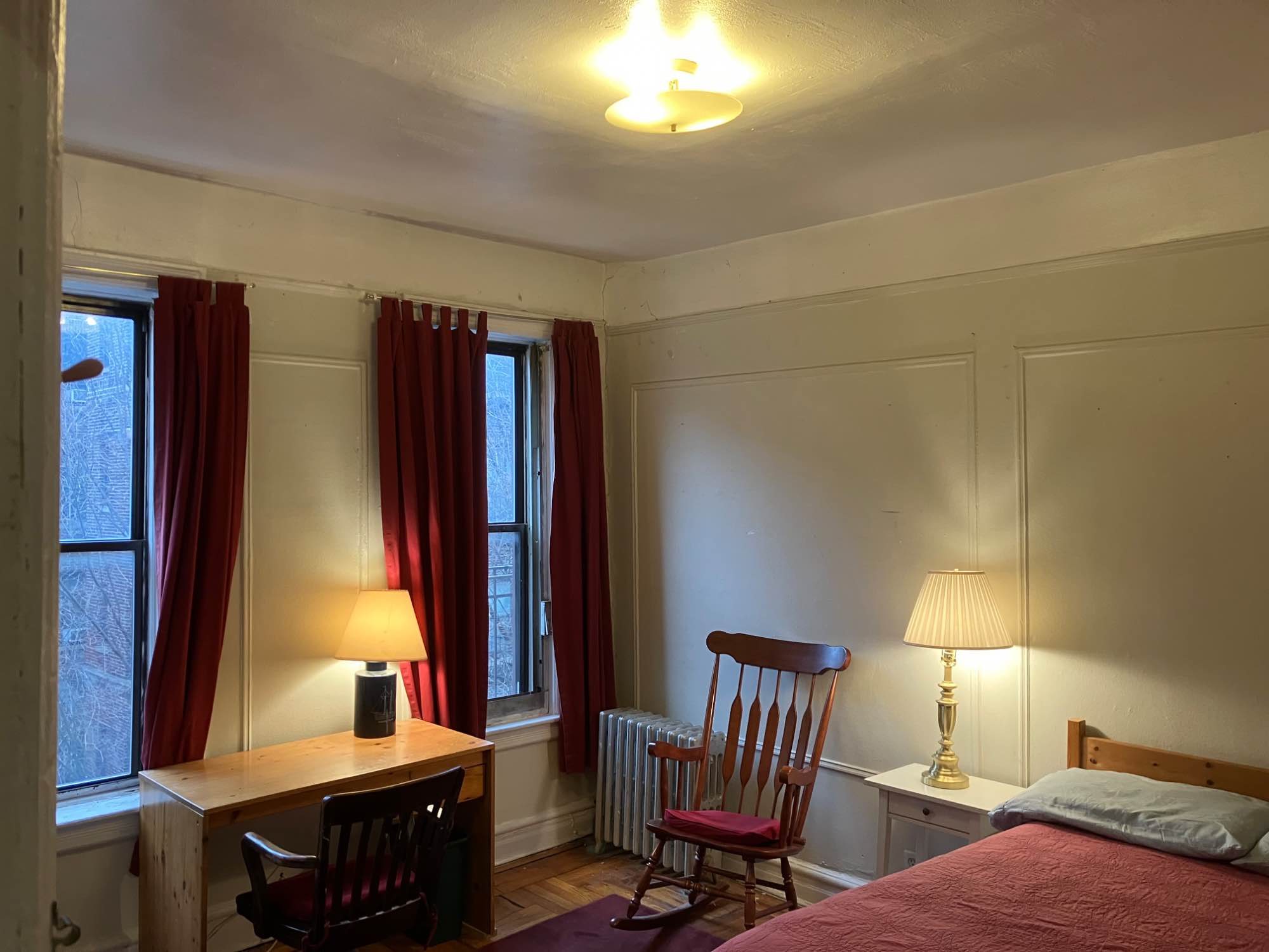 Furnished large room available Sept/Oct in a 3 bedroom apartment. Shared kitchen and bathroom. 3rd floor walk up. One block from the 18th Ave on the F train. Laundry/groceries on block. All utilities and a monthly cleaning service of shared areas are included.