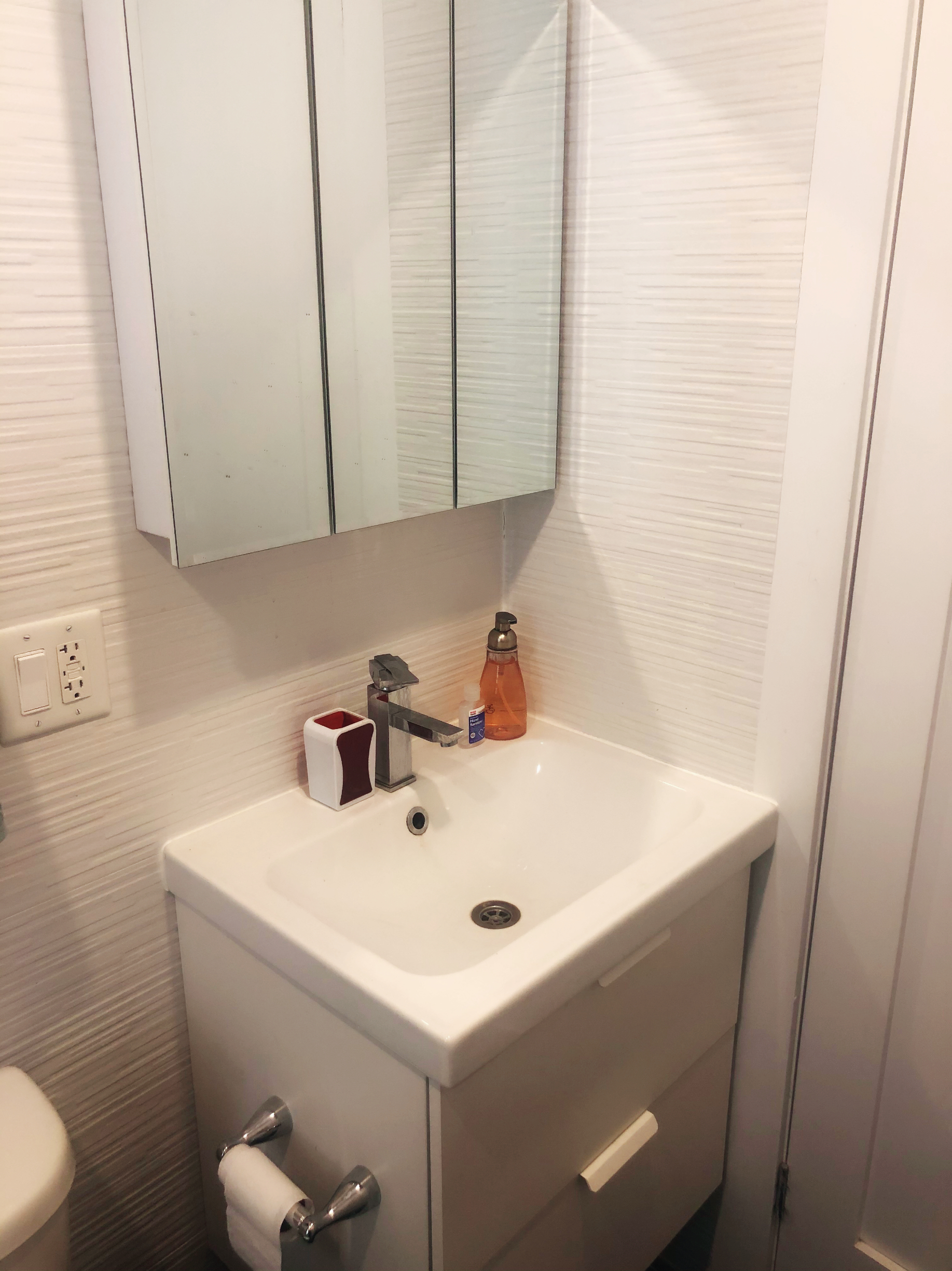 I'm a business owner and I work from home. I'm typically up and about between 7 and 8am and I work from around 9am to roughly 5:30pm. Then I'm usually heading out to some kind of event in the evening during the week. Most weekends I spend a day at home and a day doing something social. My pup Rosie loves people and would be thrilled to have another buddy in the apartment. She's super quiet and sweet.
The apartment is a gem, being newly renovated right before I moved in a few years ago!