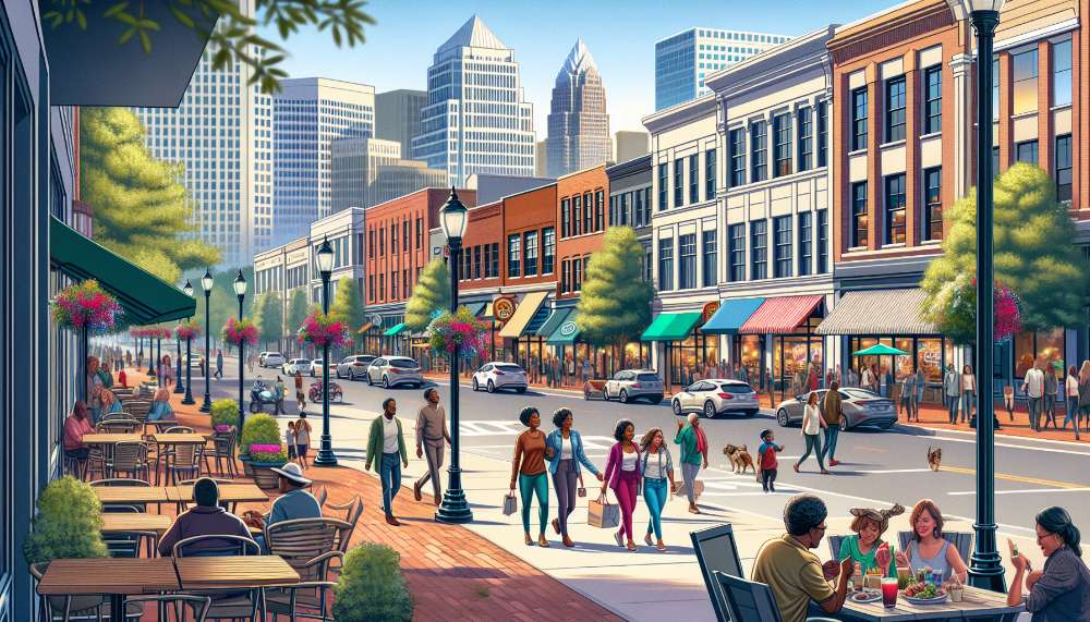 A vibrant street scene in Silverwood