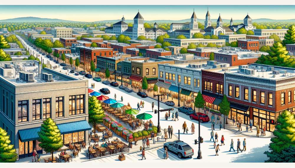 A vibrant street scene in Eastmoor