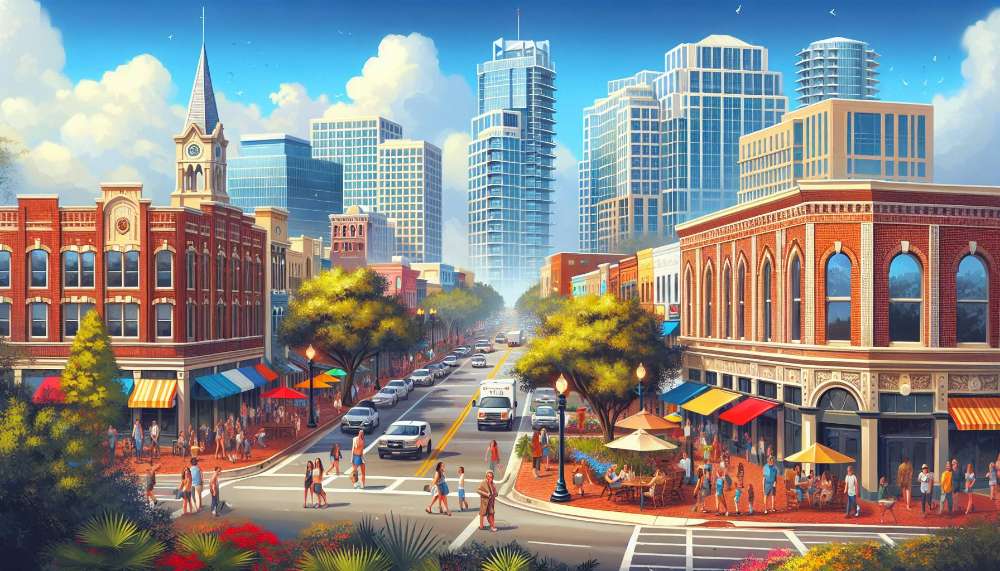 A vibrant street scene in Altamonte Springs