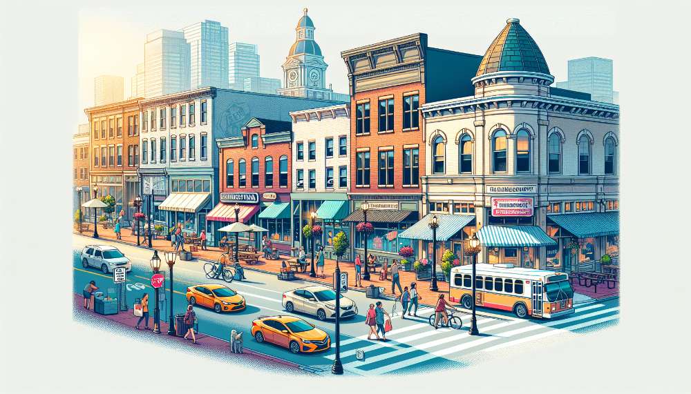 A vibrant street scene in Hainesport