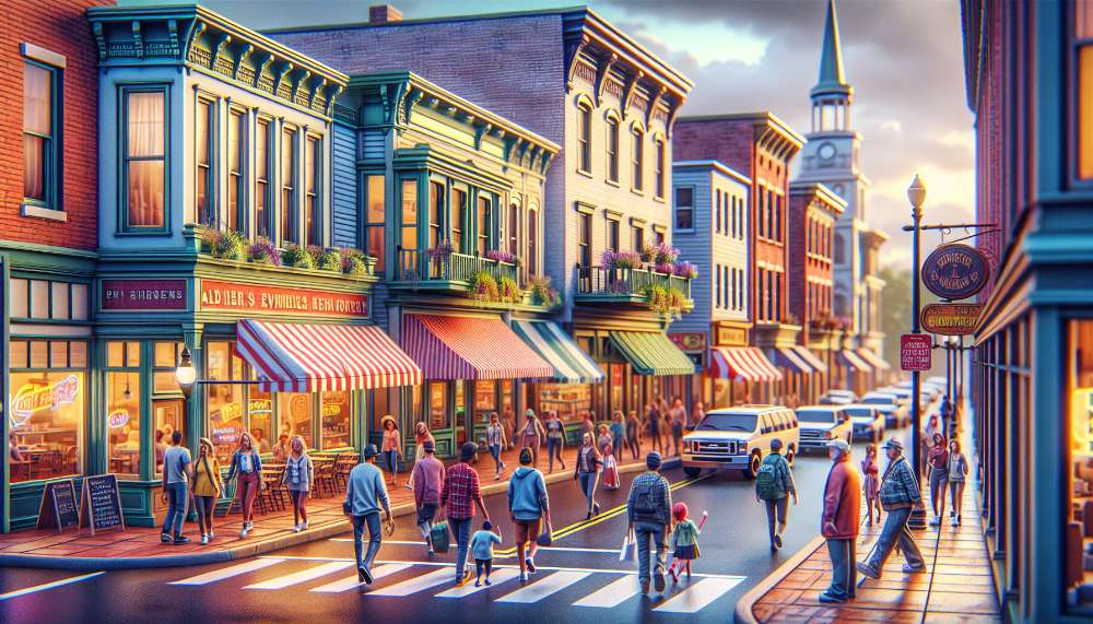 A vibrant street scene in Hamburg