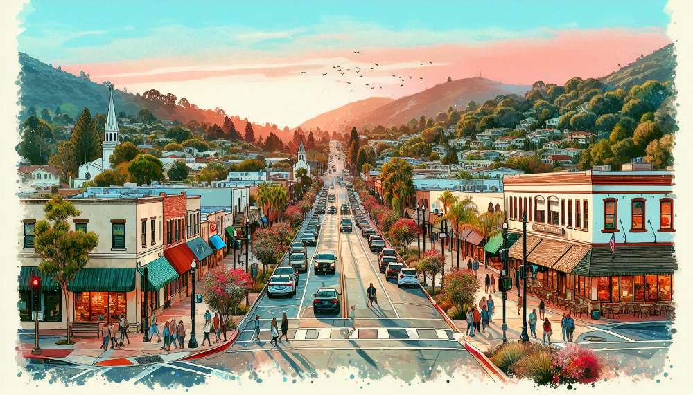 A vibrant street scene in La Crescenta-Montrose
