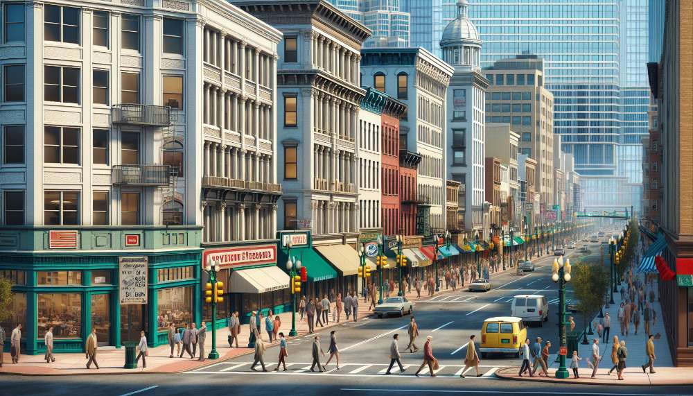 A vibrant street scene in Paterson