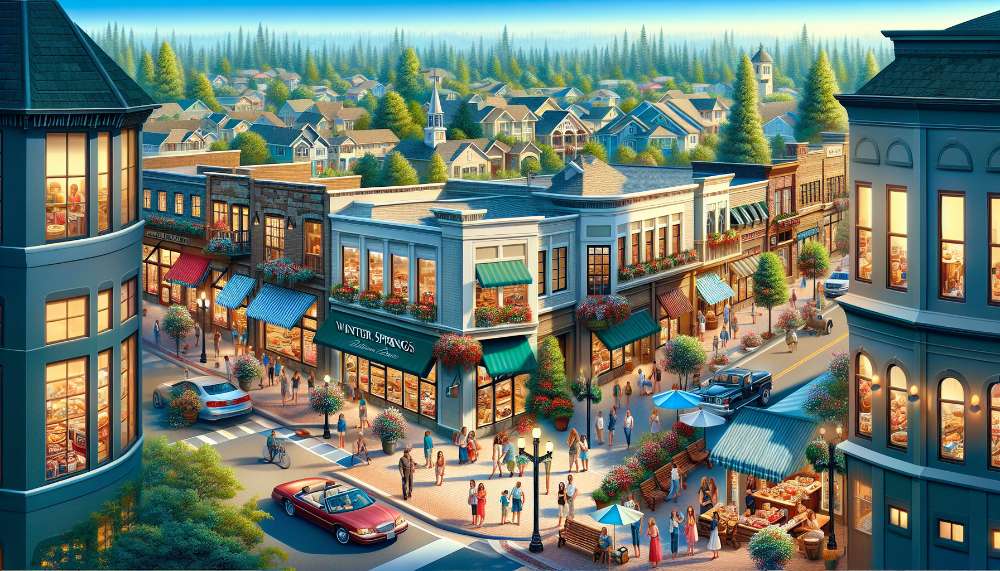 A vibrant street scene in Winter Springs