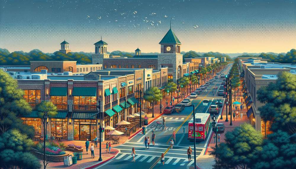 A vibrant street scene in Quail Valley Eldorado