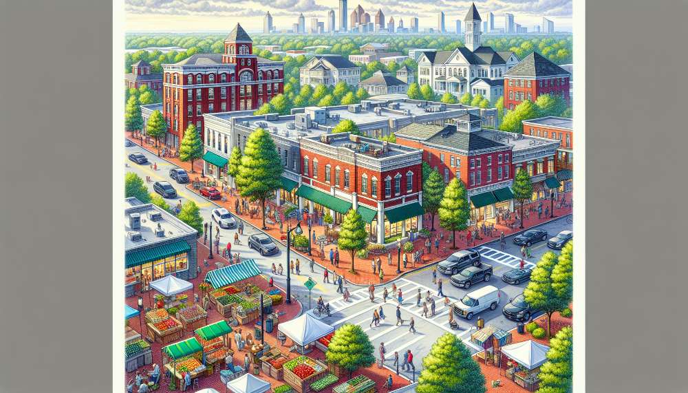 A vibrant street scene in Cartersville