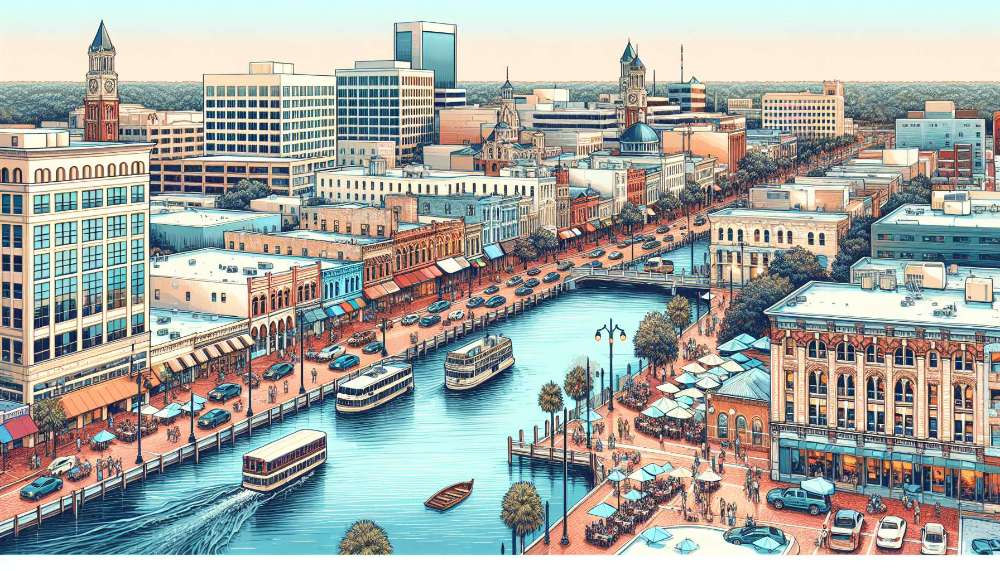 A vibrant street scene in Southwest Jacksonville